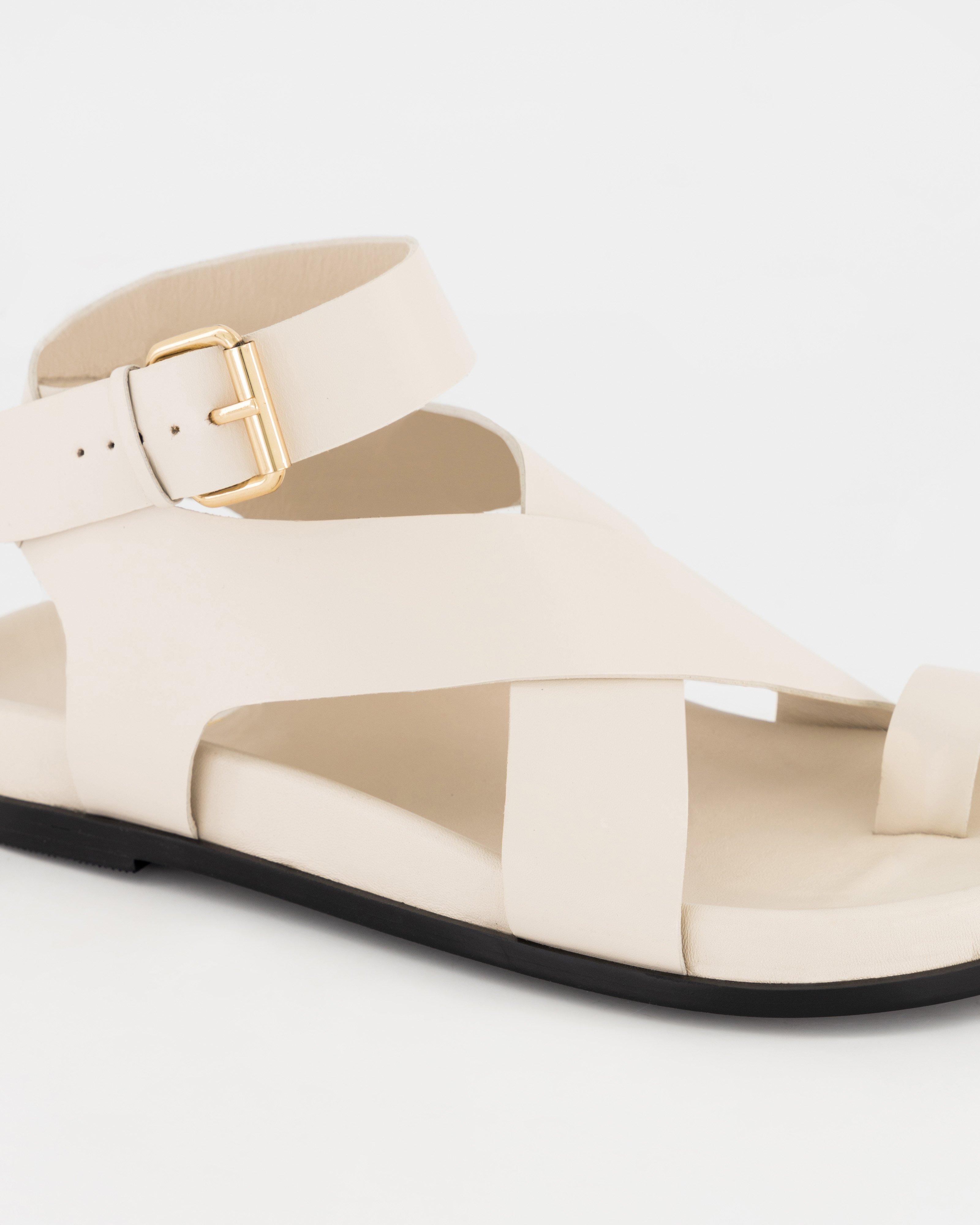 Jullian Leather Sandal -  Bone