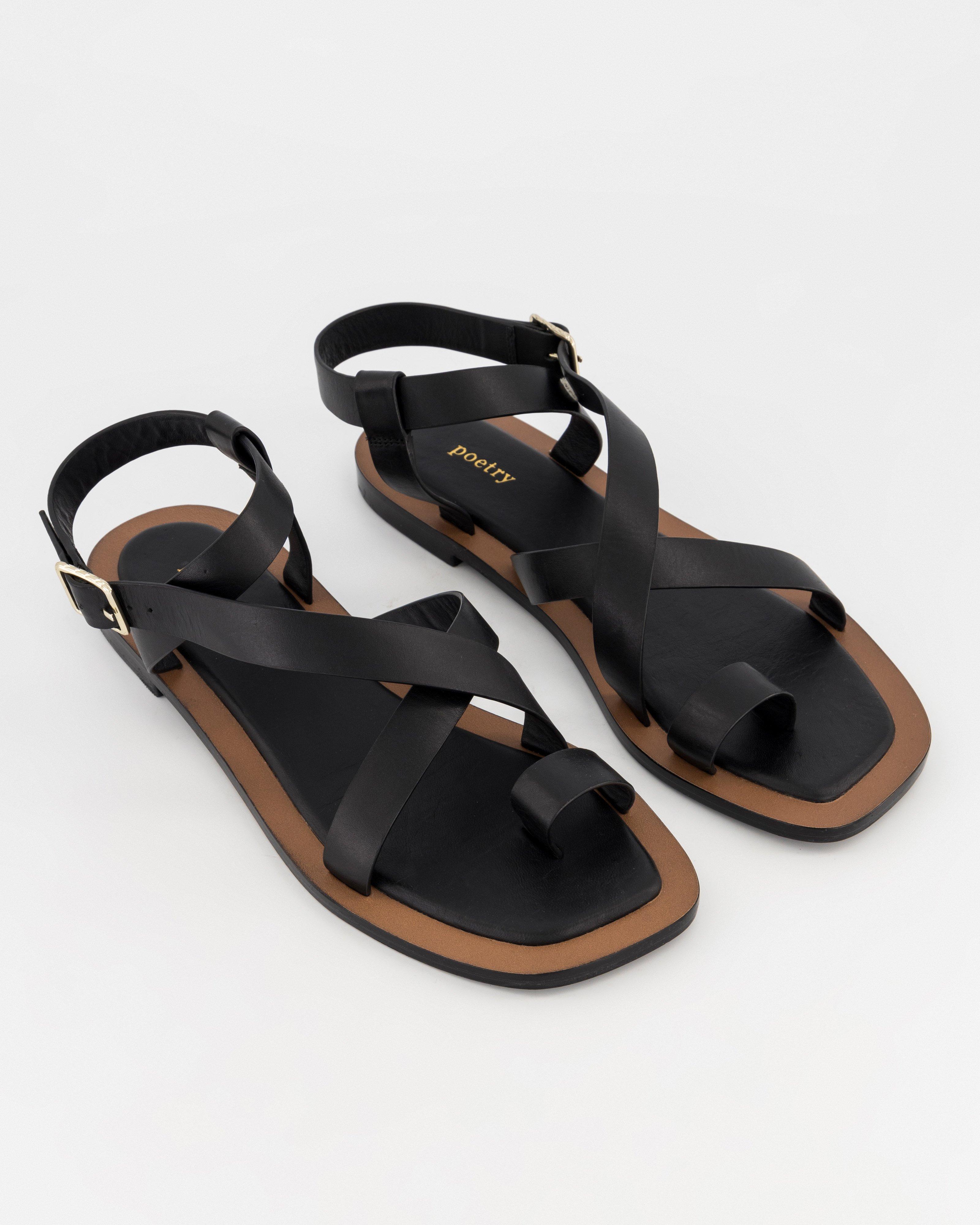 Evangeline Sandal -  Black