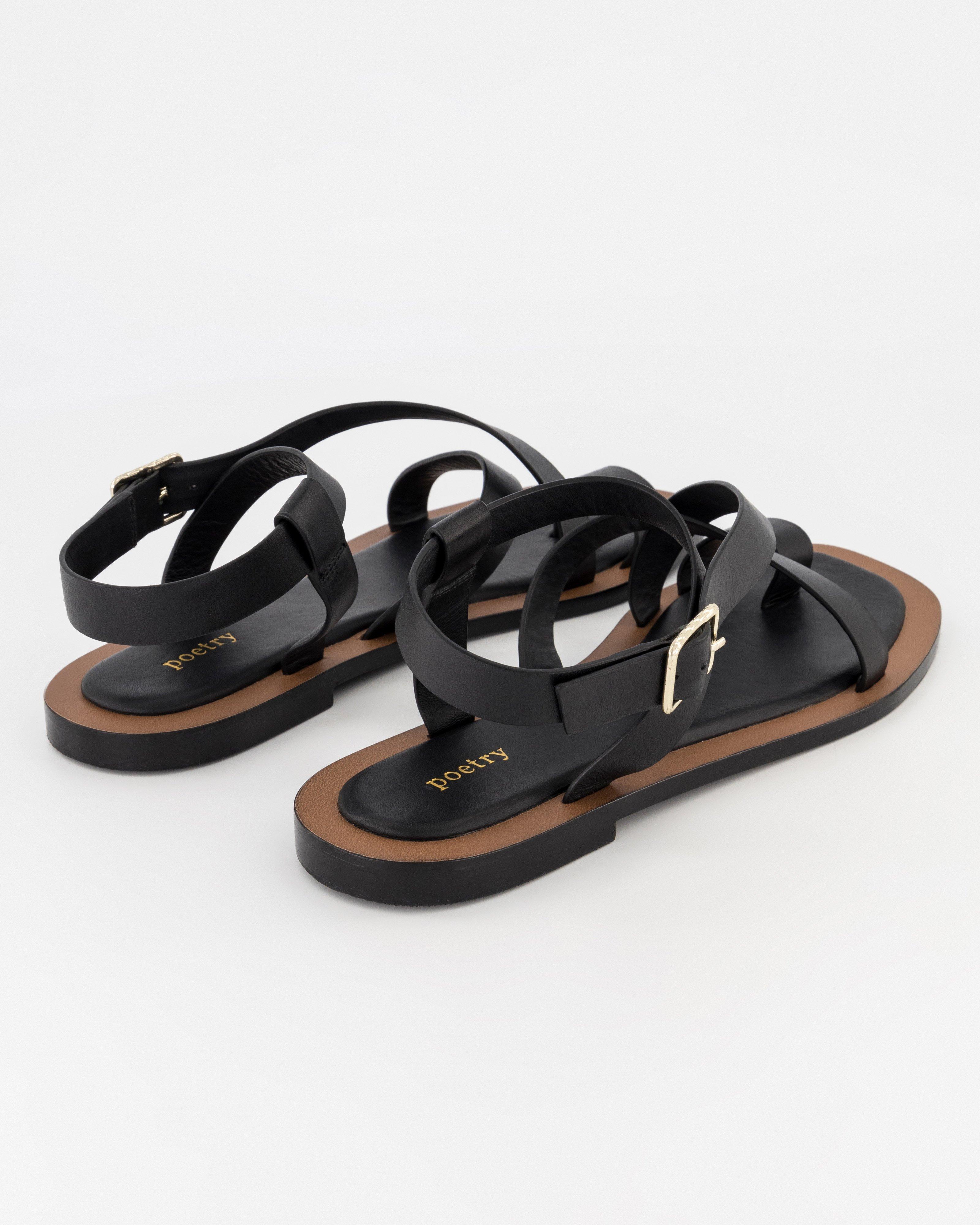 Evangeline Sandal -  Black