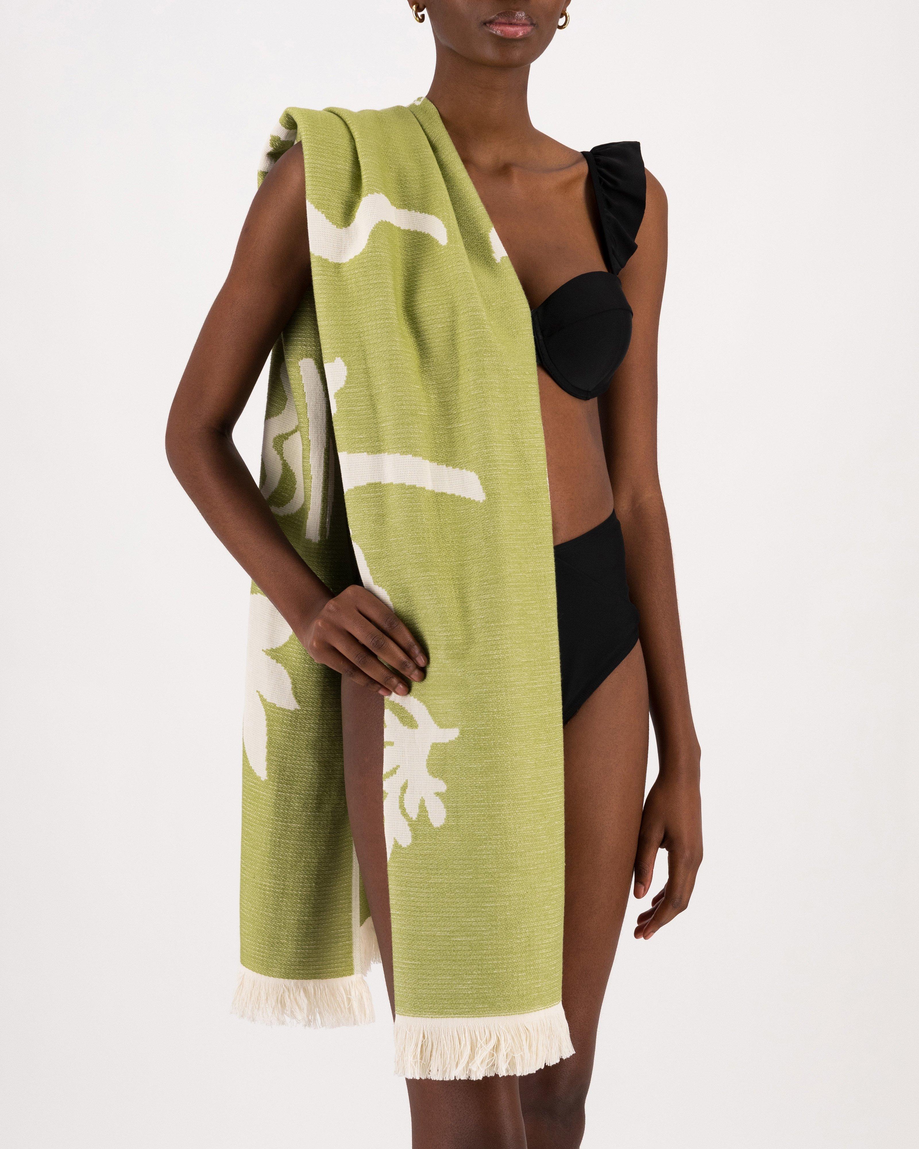 Sayla Hammam Beach Towel -  Green