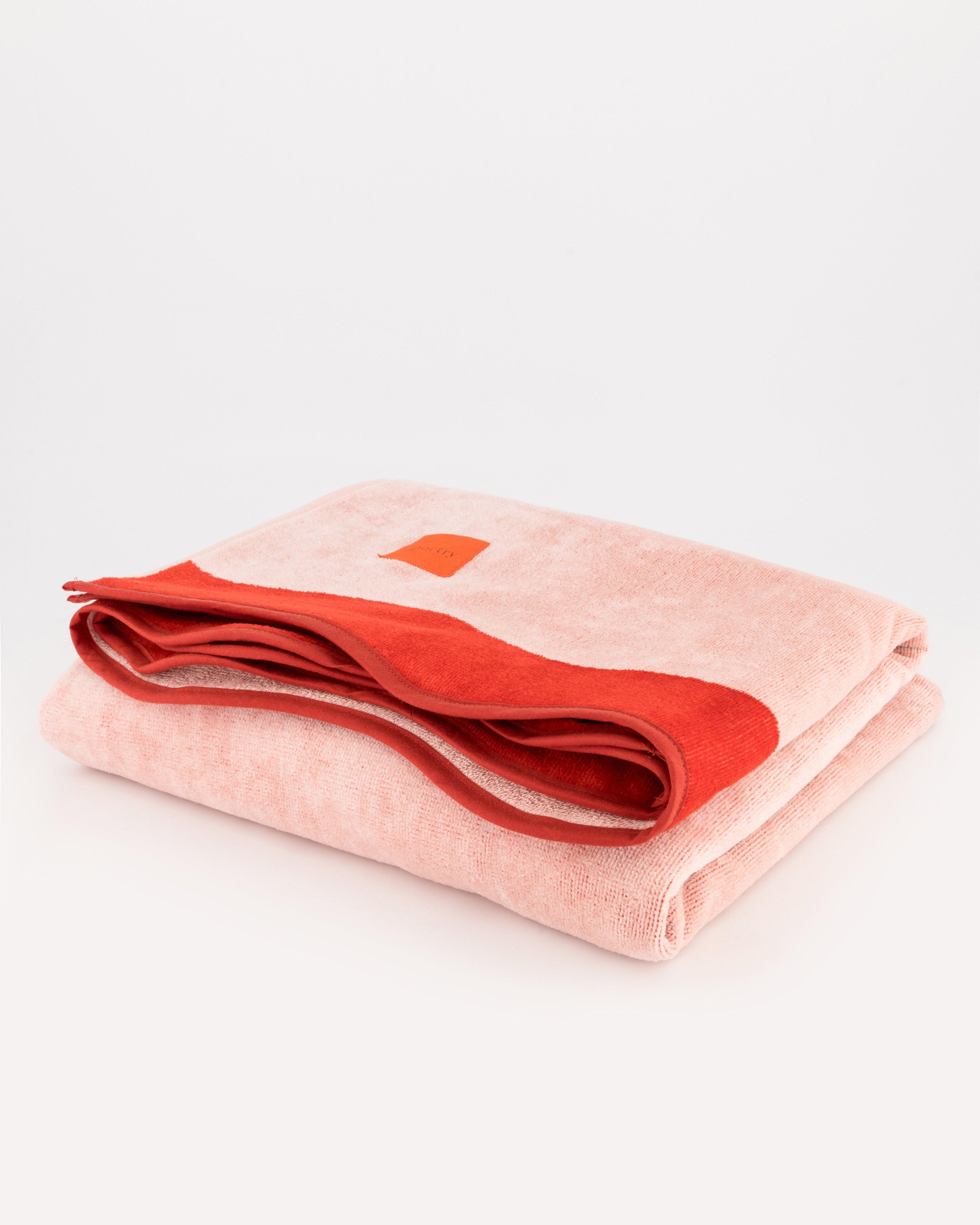 Cleo Scalloped Beach Towel -  Pink