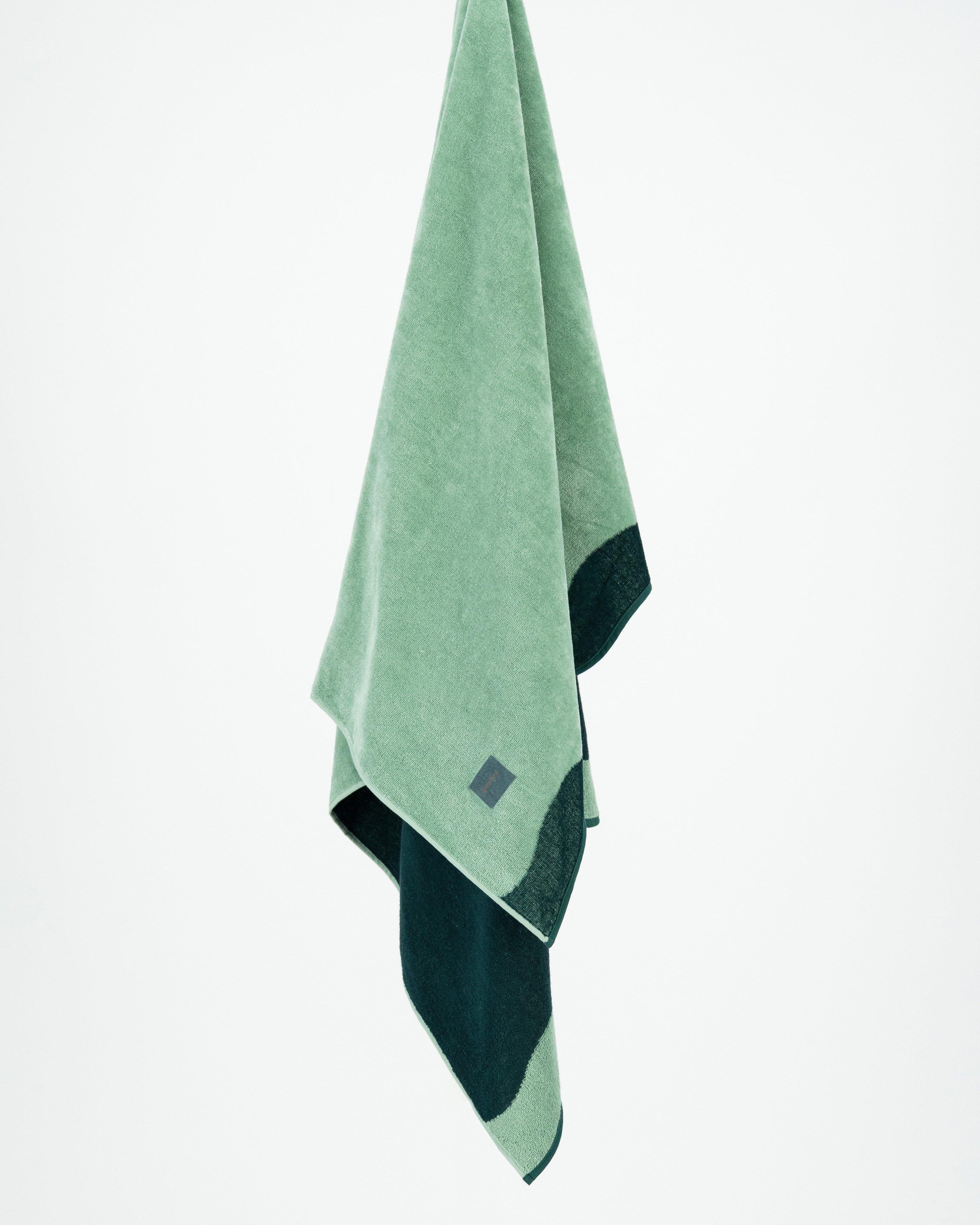 Cleo Scalloped Beach Towel -  Green