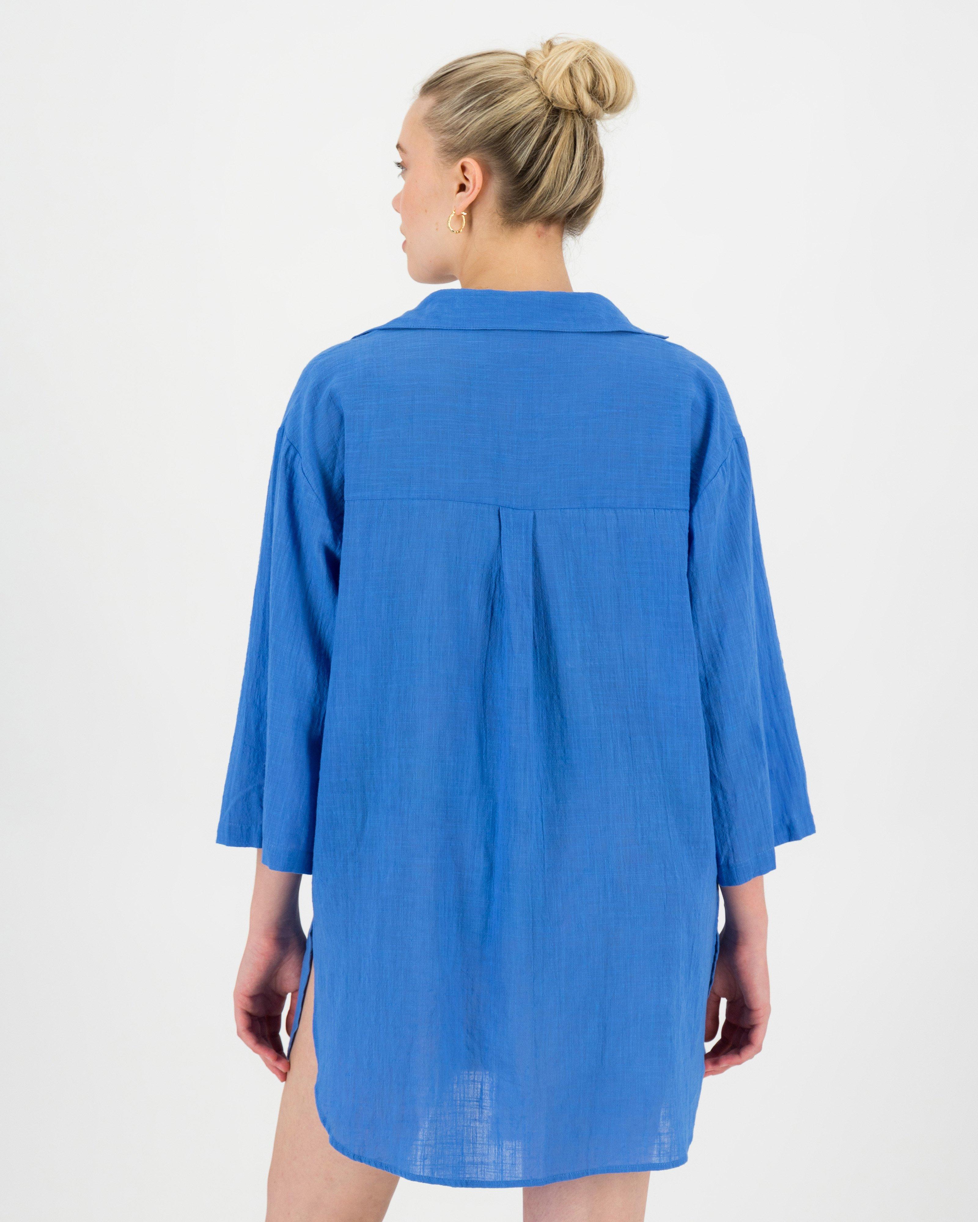 Women's Simmy Knot Kimono -  Cobalt