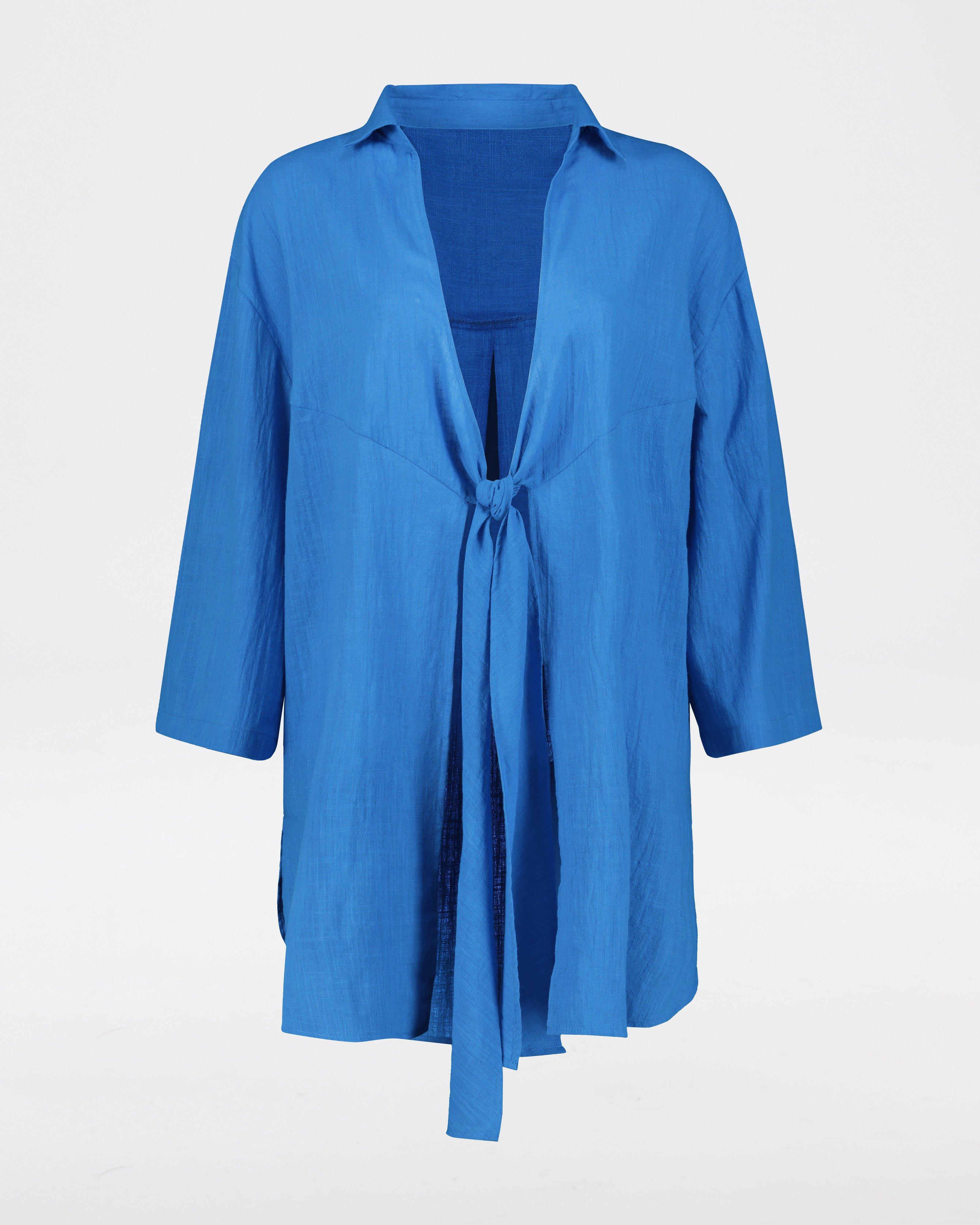 Women's Simmy Knot Kimono -  Cobalt