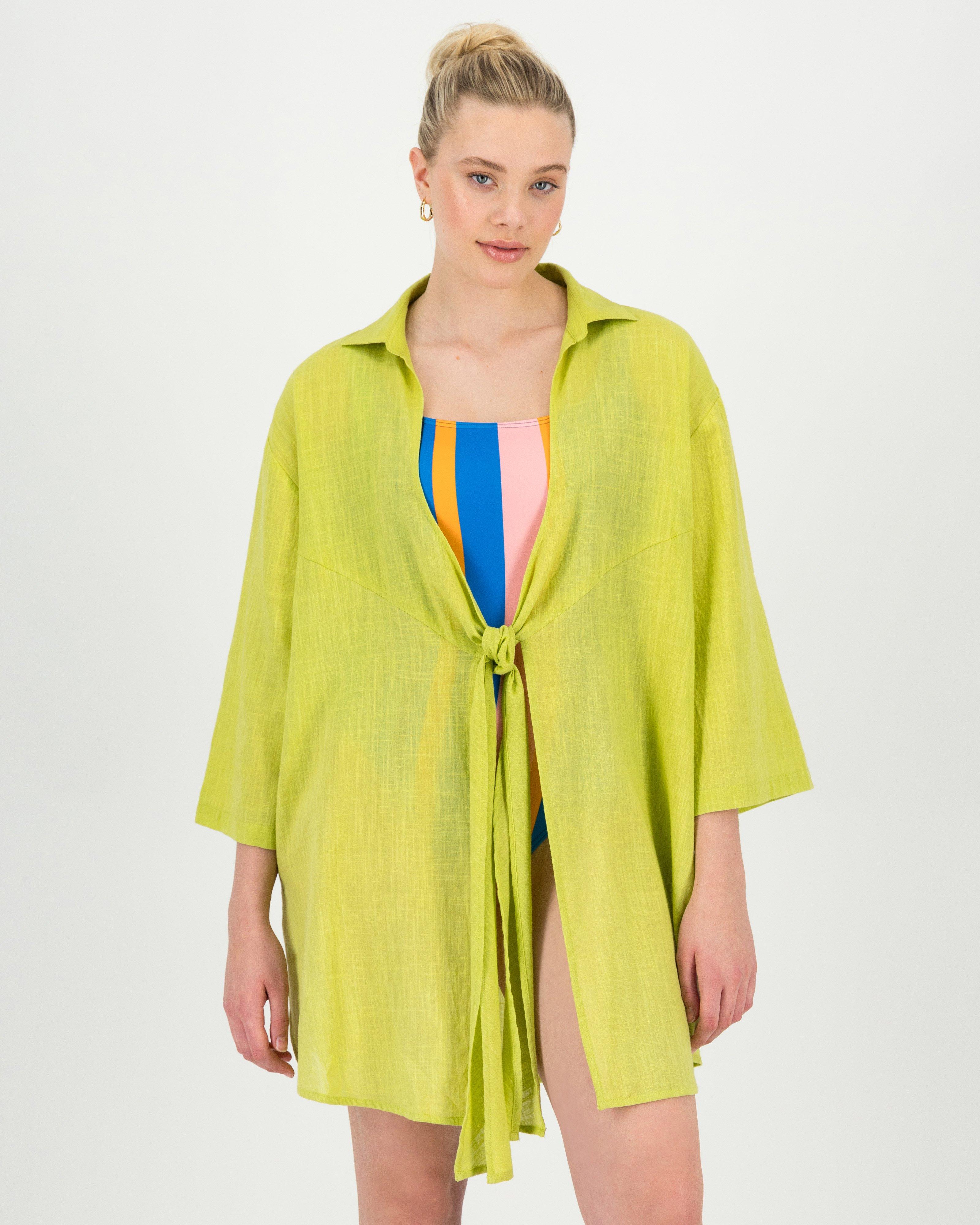 Women's Simmy Knot Kimono -  Green