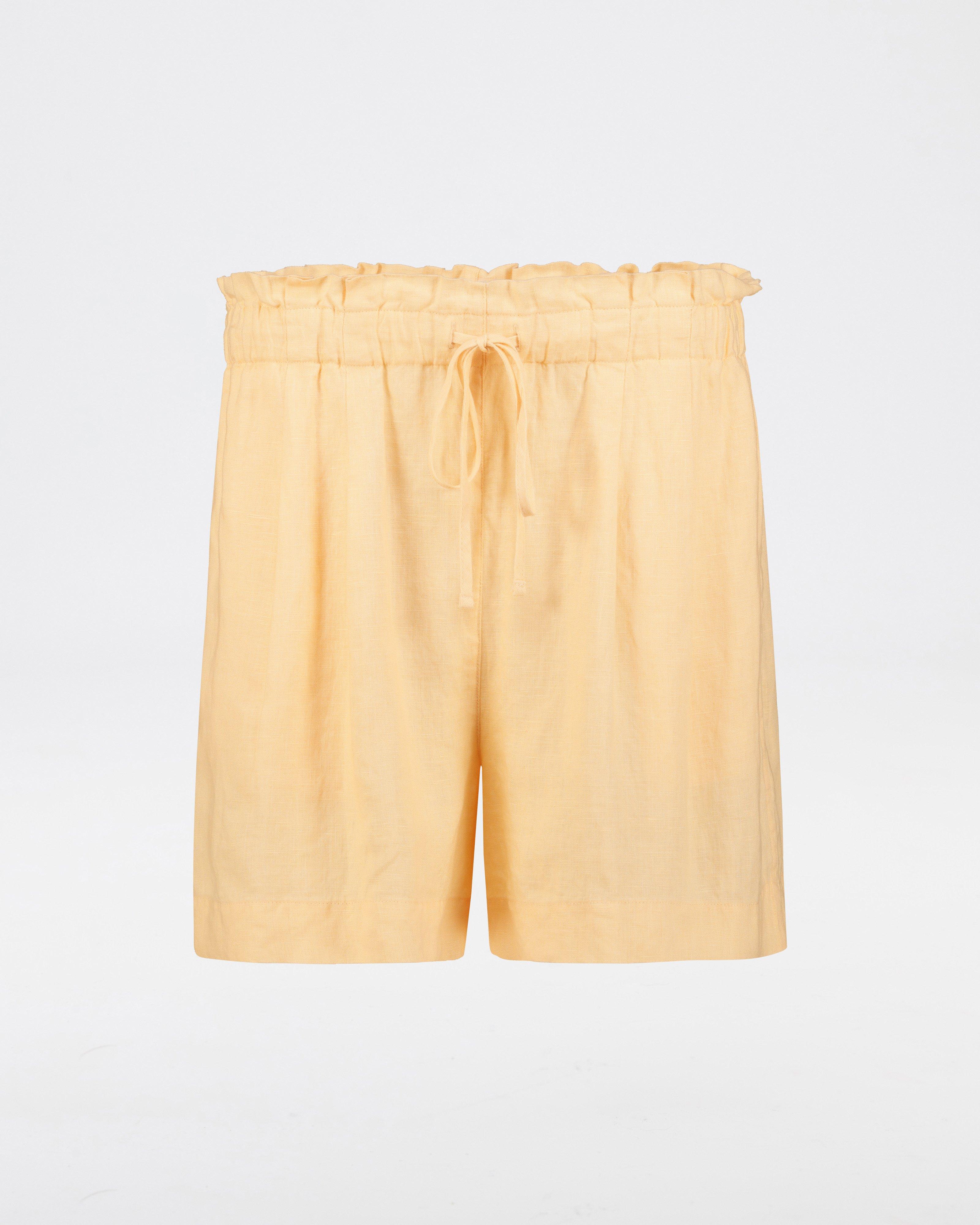 Liza Linen Shorts -  Orange