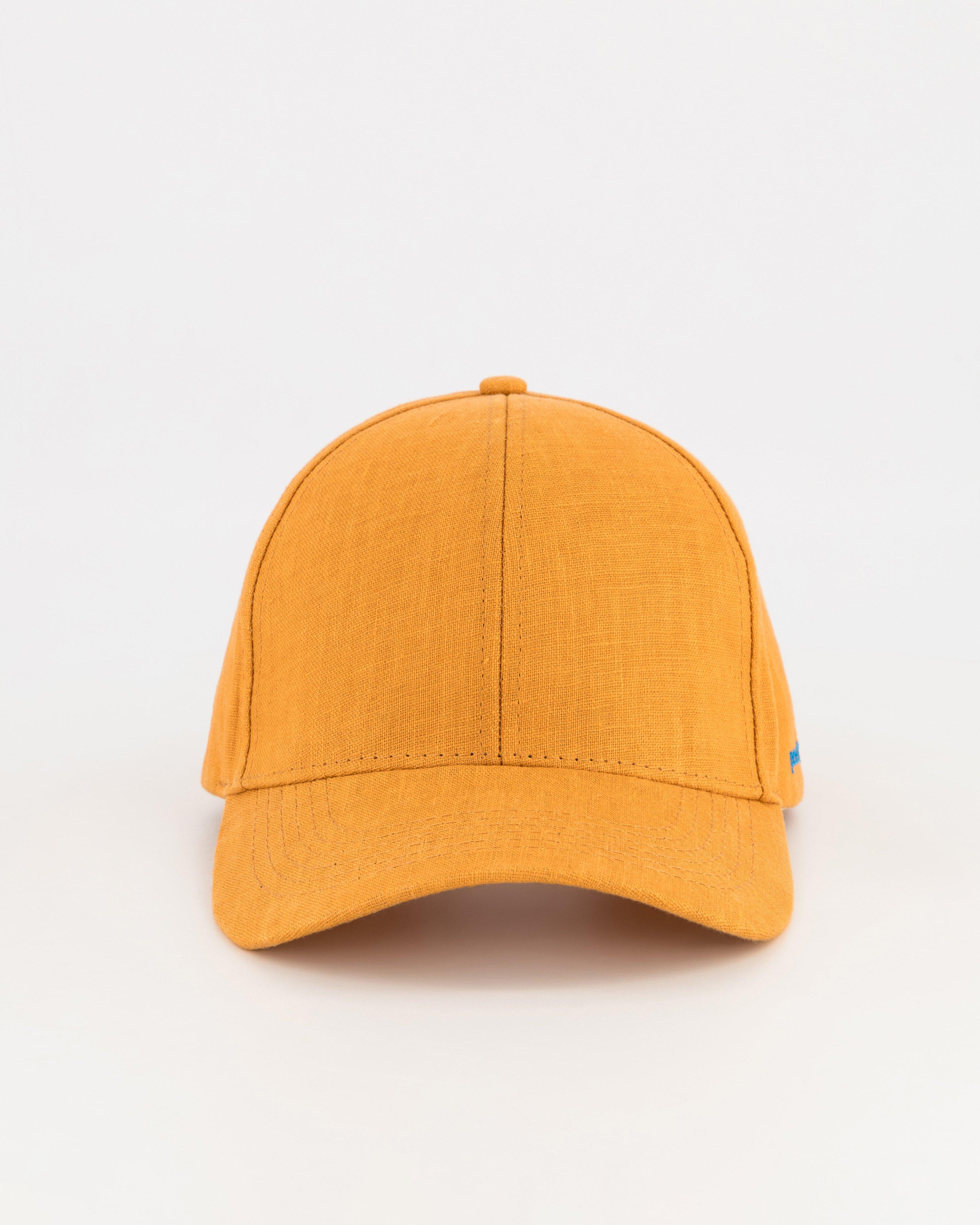 McKenzie Linen Peak Cap -  Orange