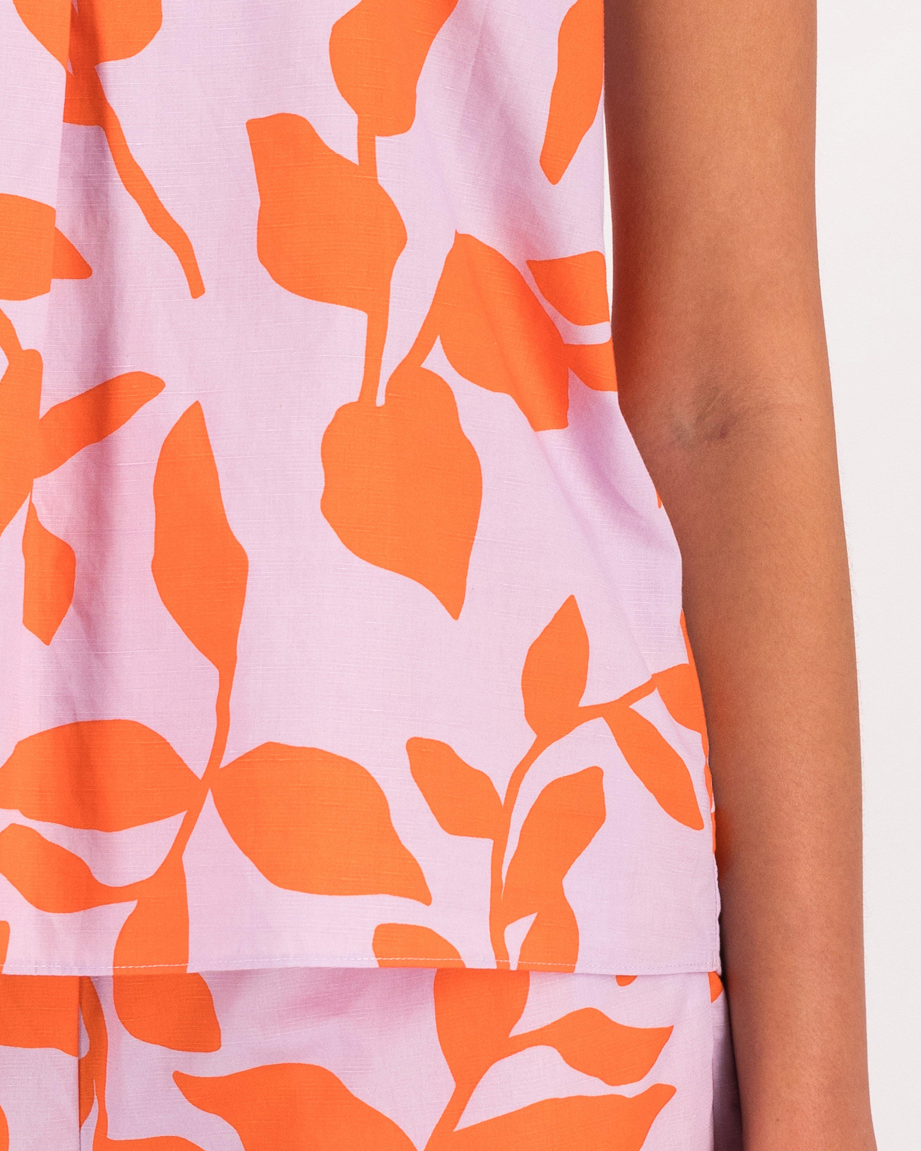 Axi Printed Popover -  Orange