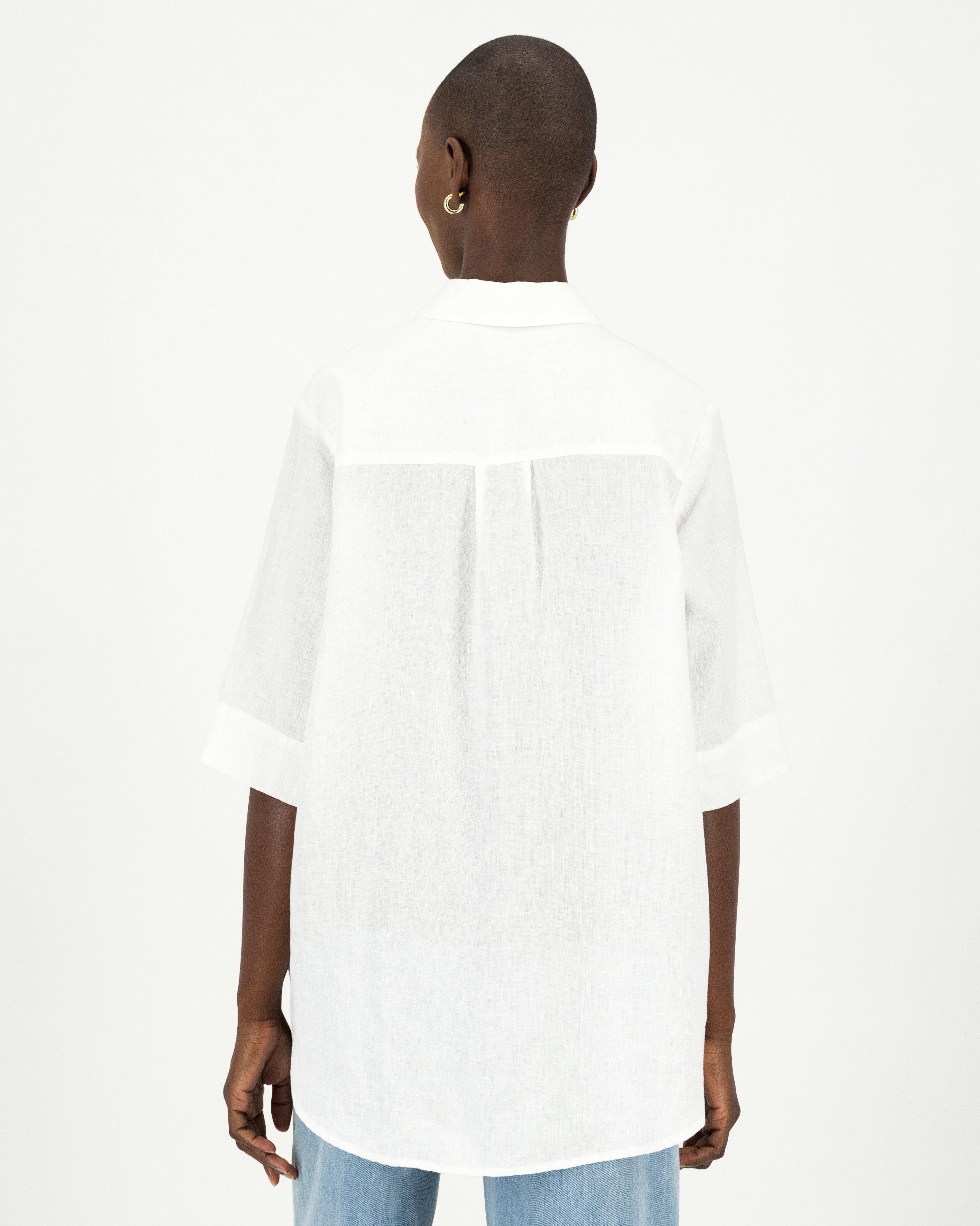 Liza Linen Shirt -  White