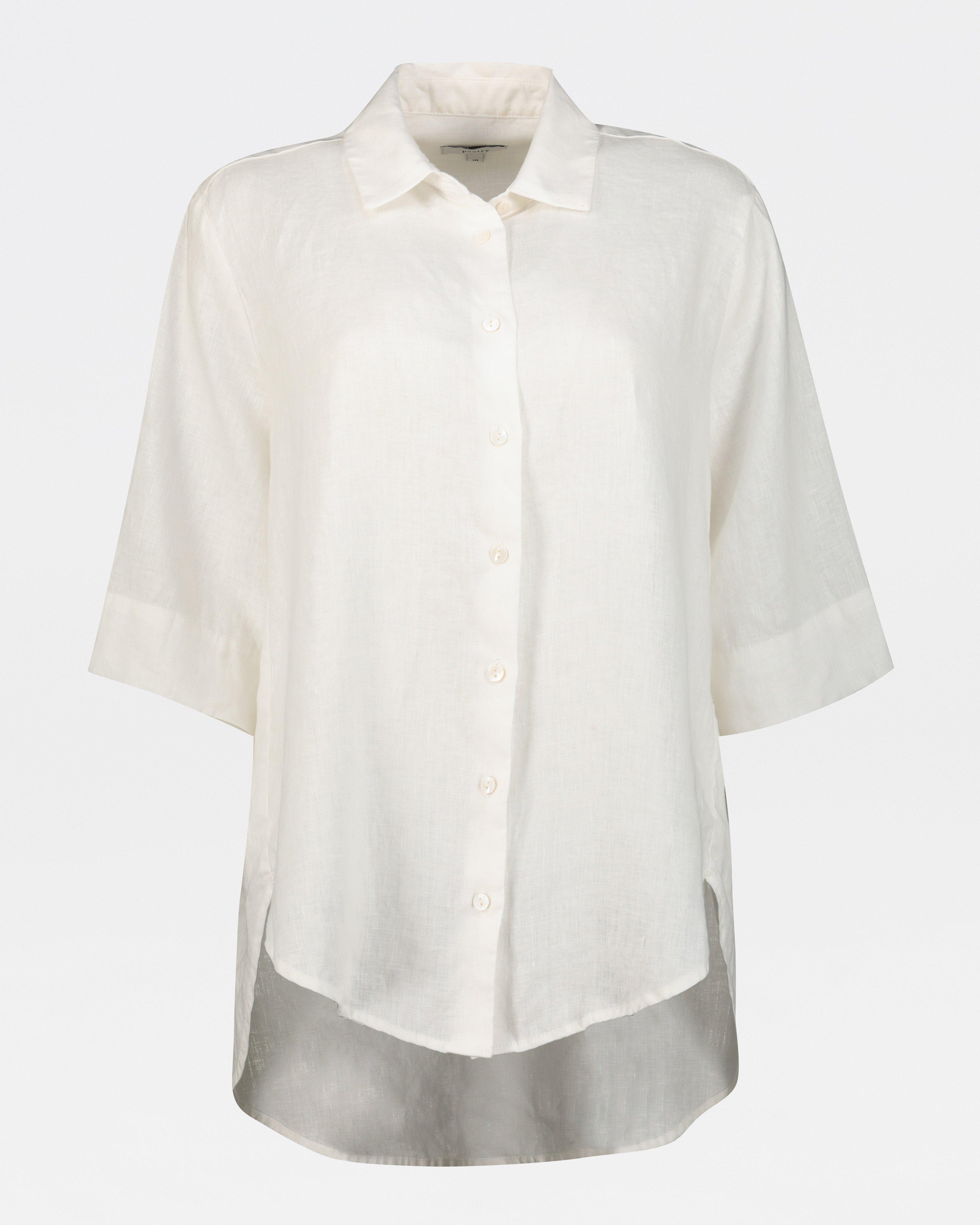 Liza Linen Shirt -  White