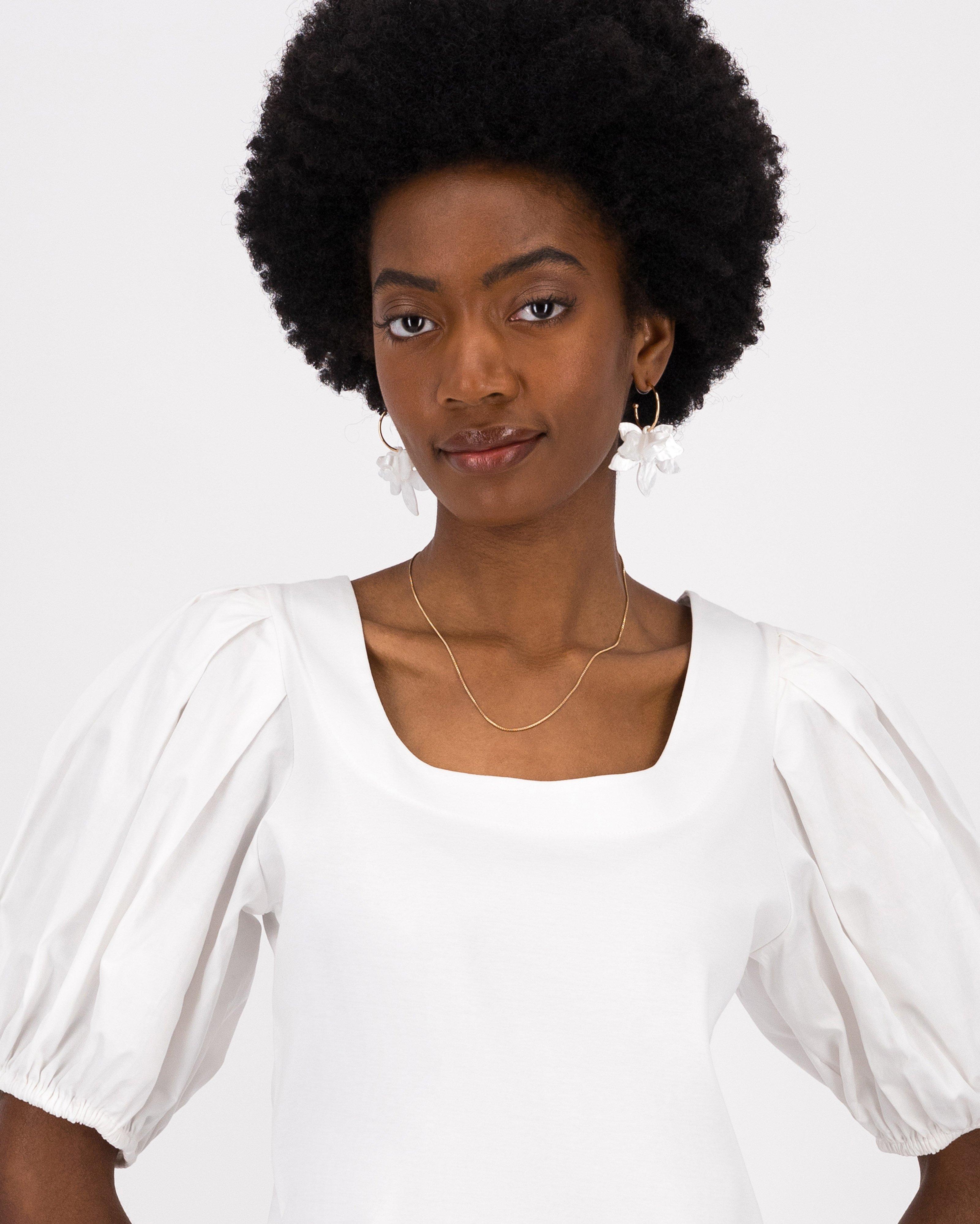 Adella Mixed Media Top - Poetry Clothing Store
