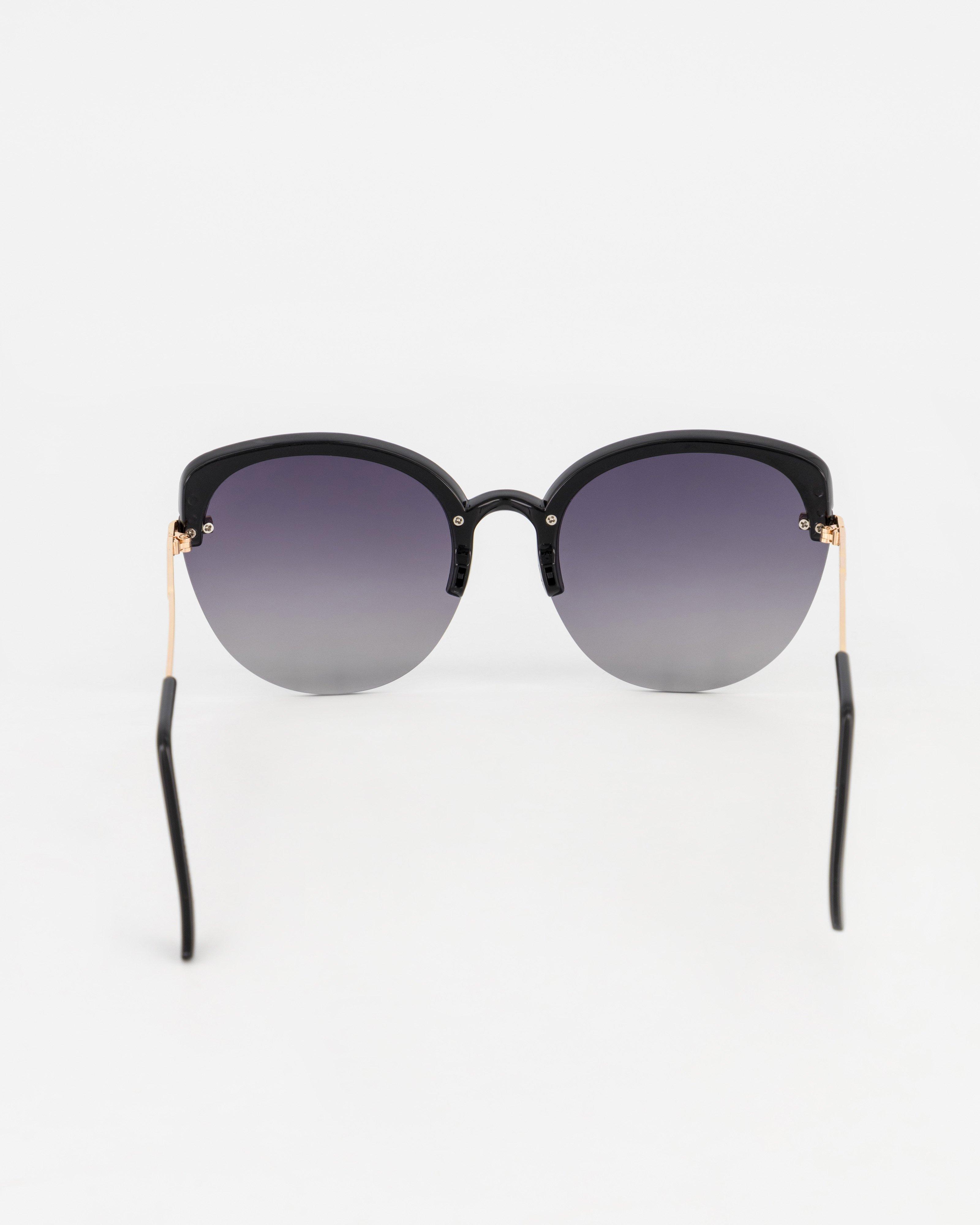 Rimless Cat Eye Sunglasses  -  Black