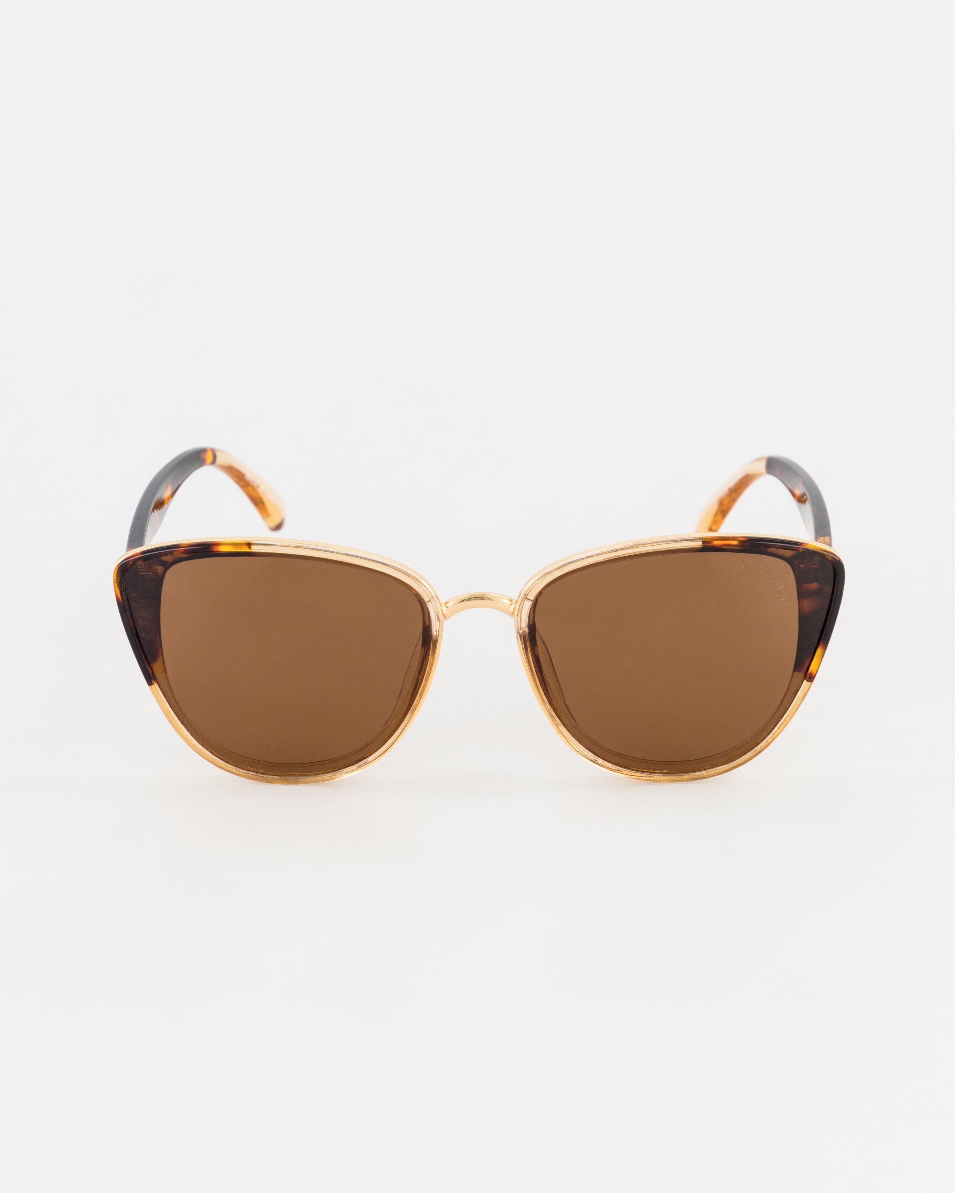 Cat Eye Tortoiseshell Polarised Sunglasses  -  Brown