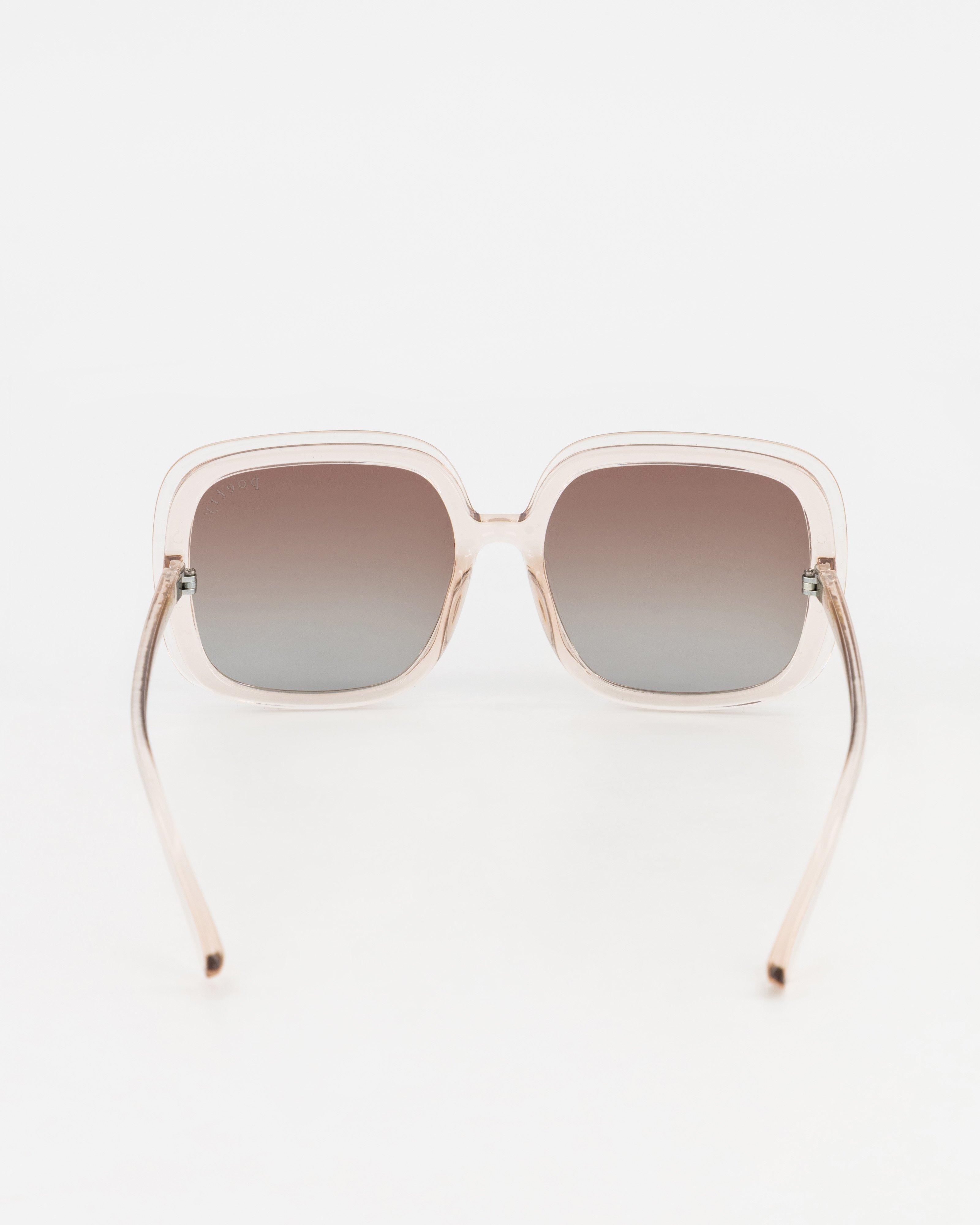 Oversized Square Polarised Sunglasses -  Nude