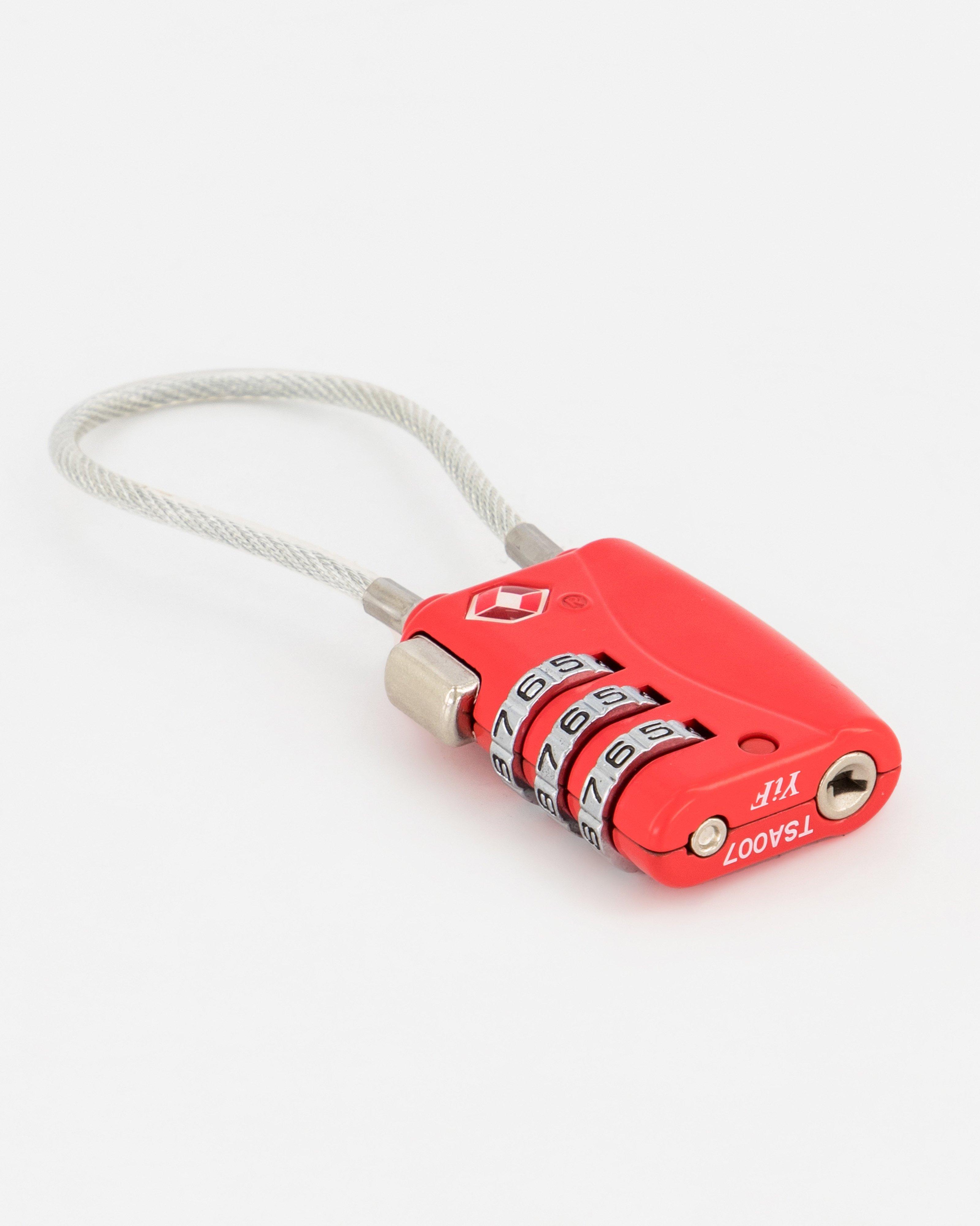 Cape Union 3-Dial Combination TSA Lock -  Red