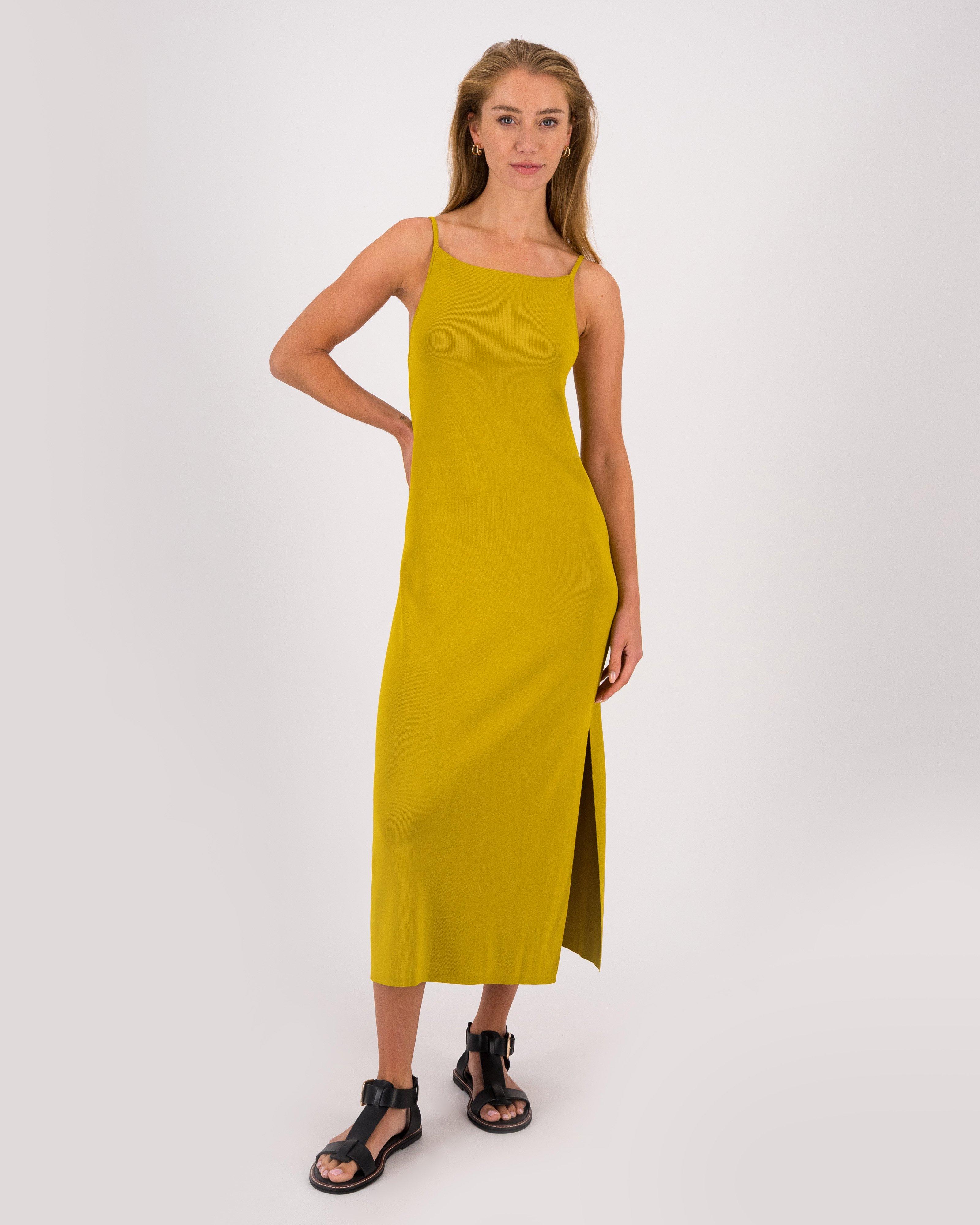 Cleo Strappy Dress -  Yellow