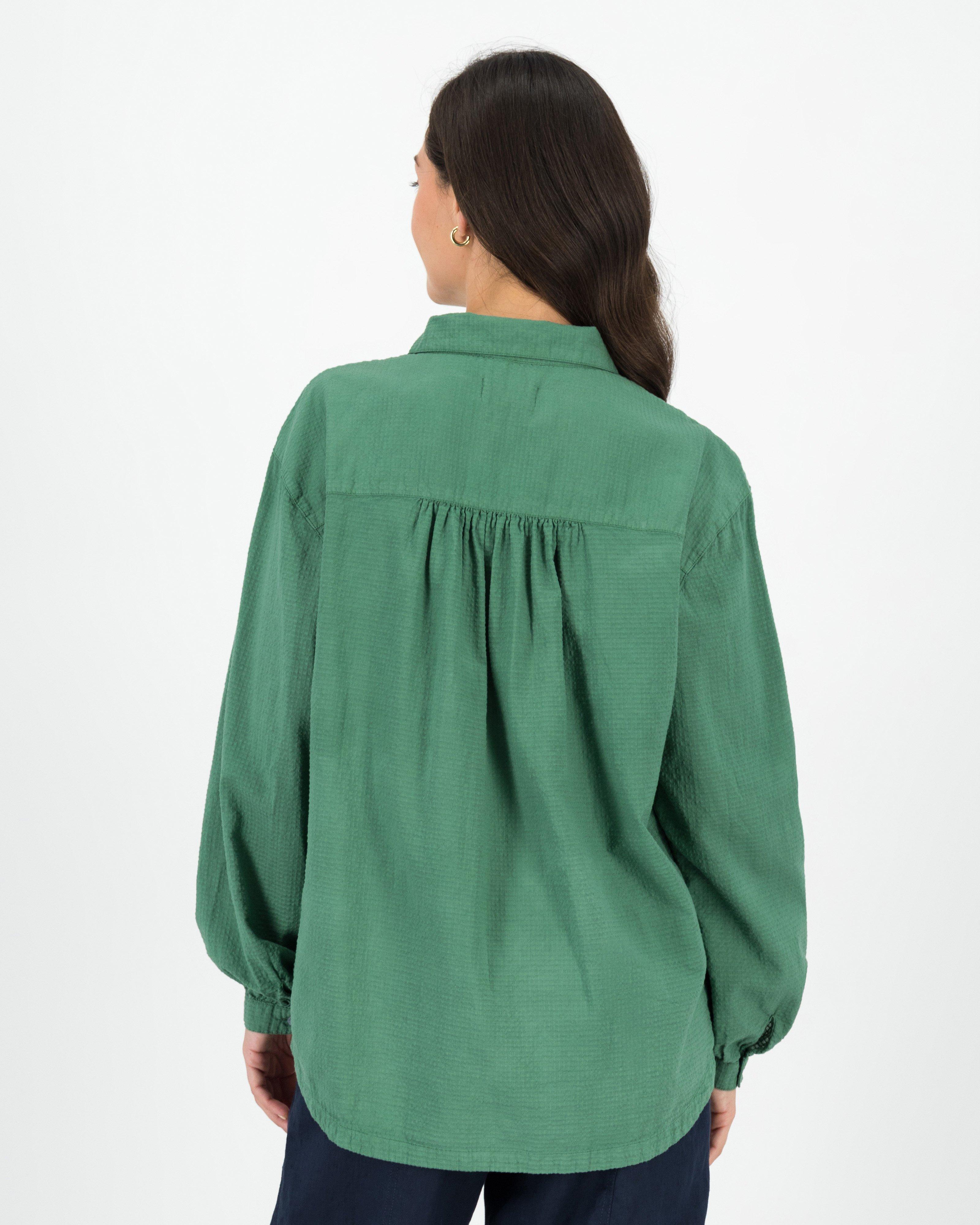 Rare Earth Women’s Sarah Cotton Stretch Shirt -  Summer Green