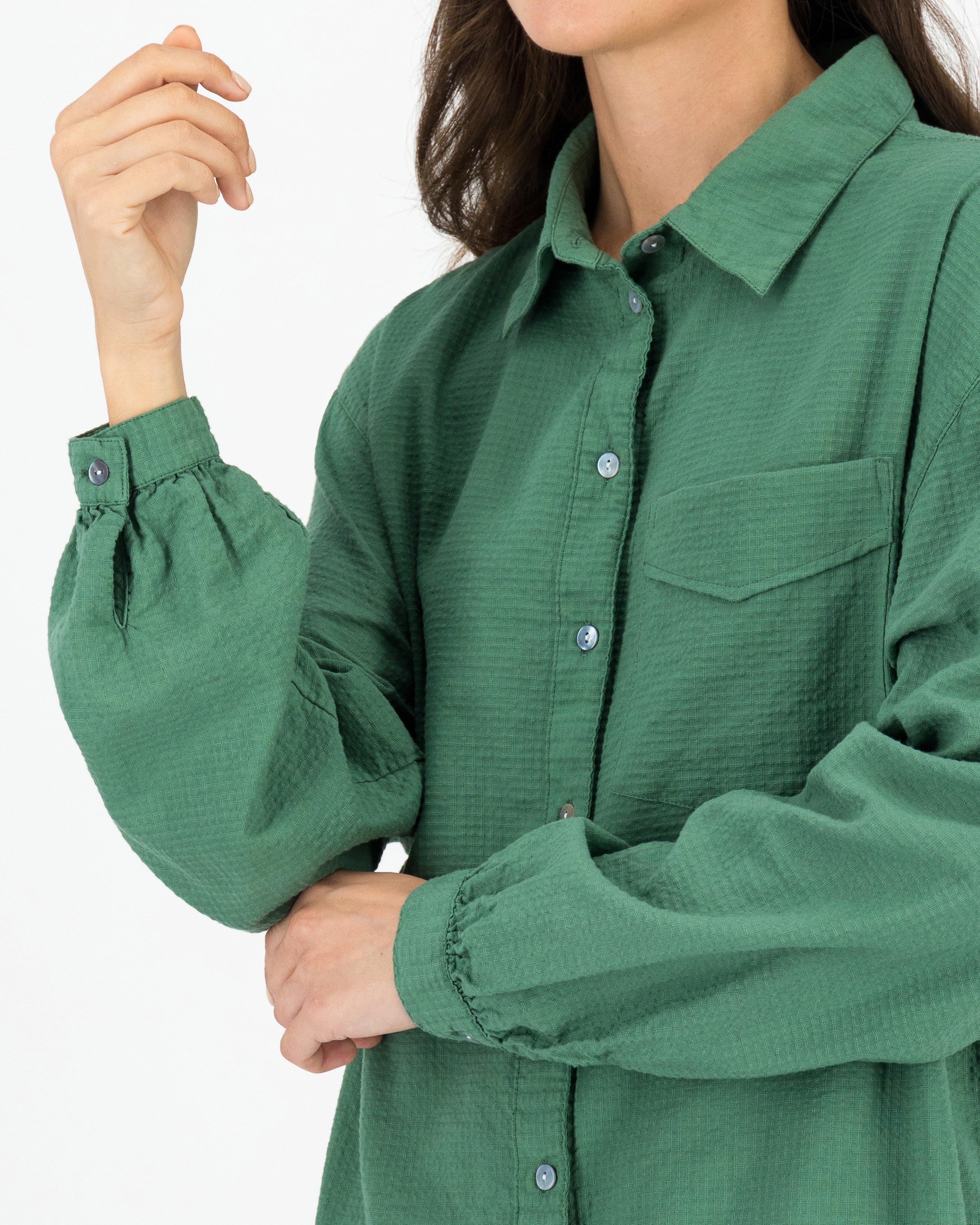 Rare Earth Women’s Sarah Cotton Stretch Shirt -  Summer Green