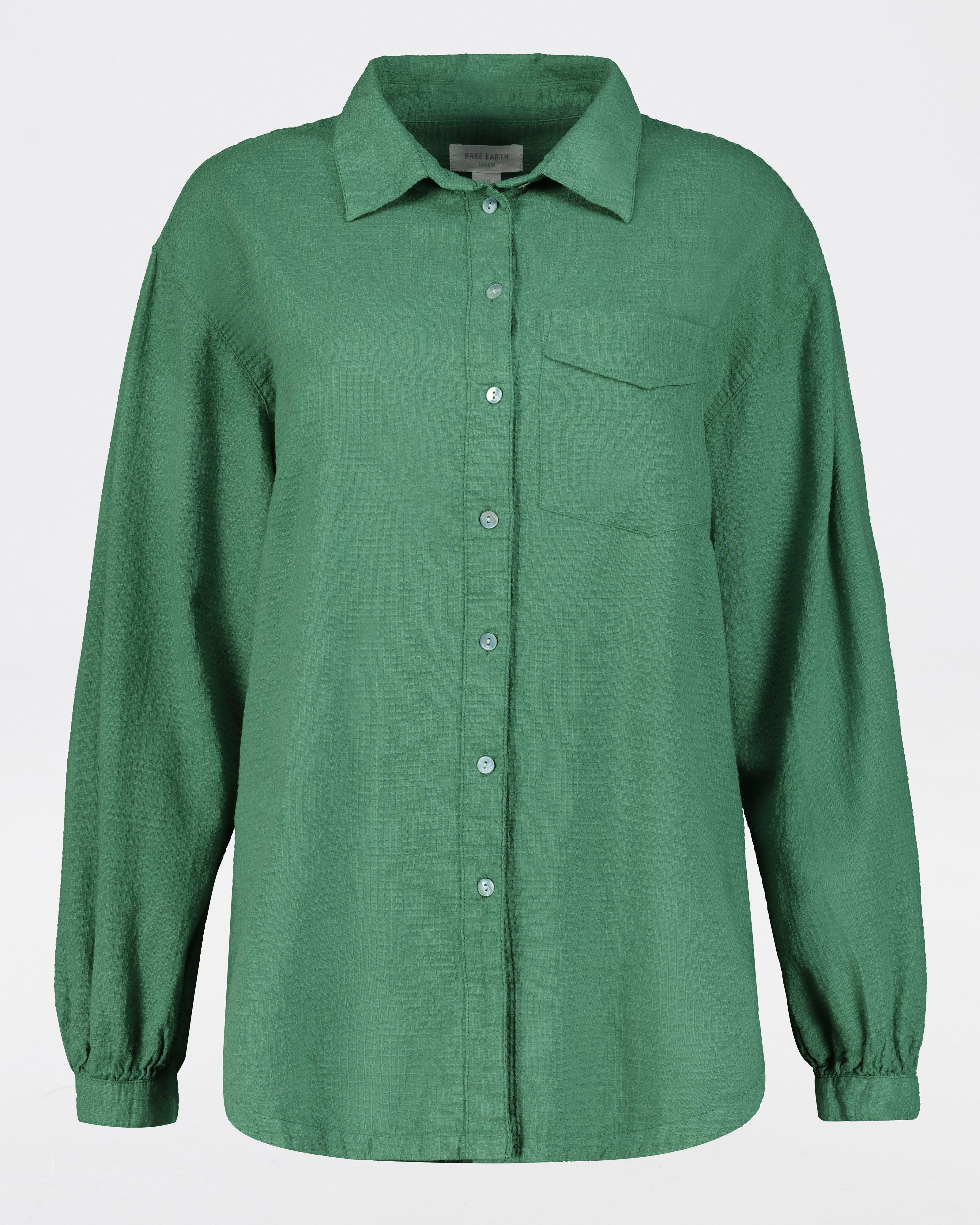 Rare Earth Women’s Sarah Cotton Stretch Shirt -  Summer Green