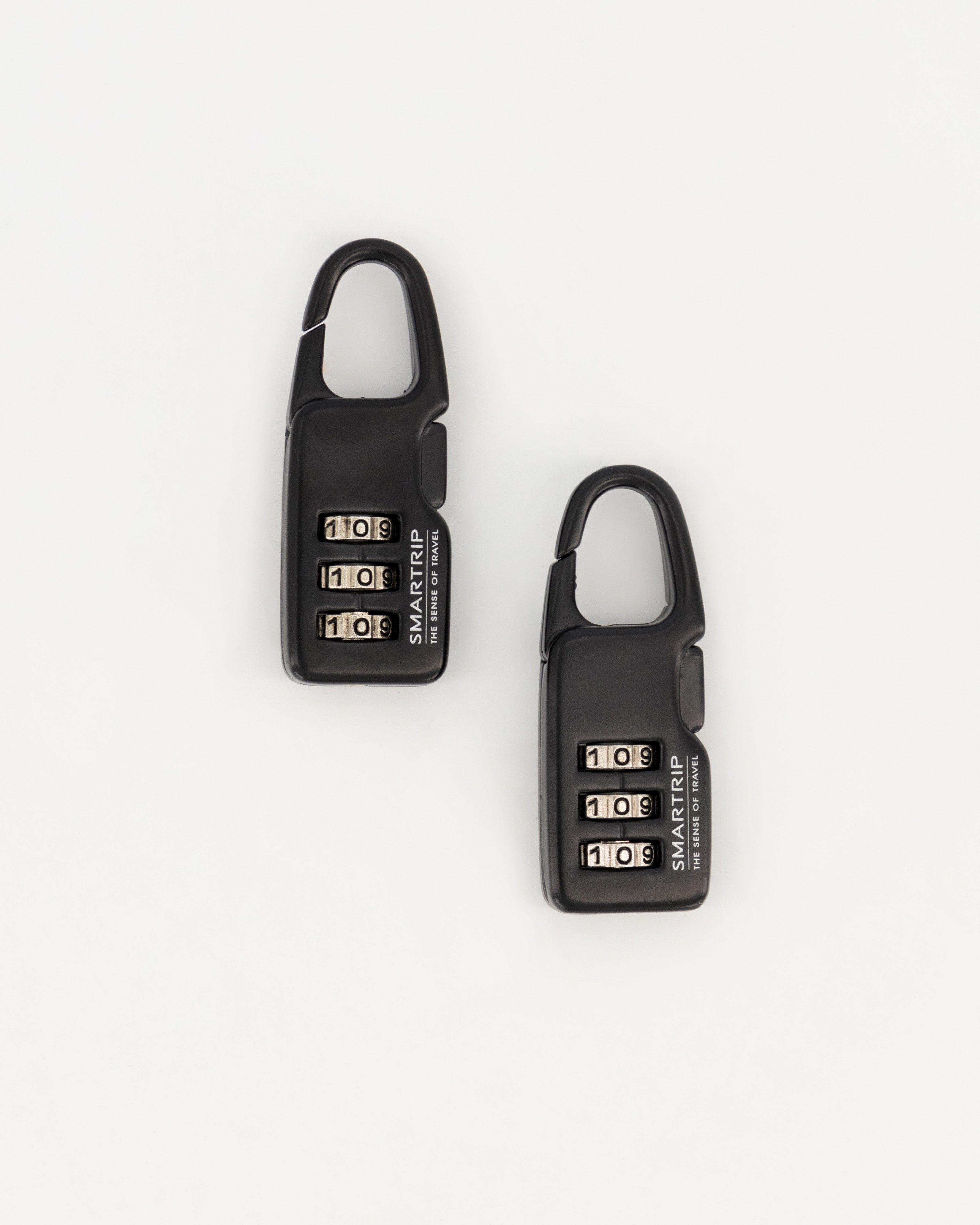 Cape Union 3-Dial Combination TSA Lock - 2 Pack -  Black