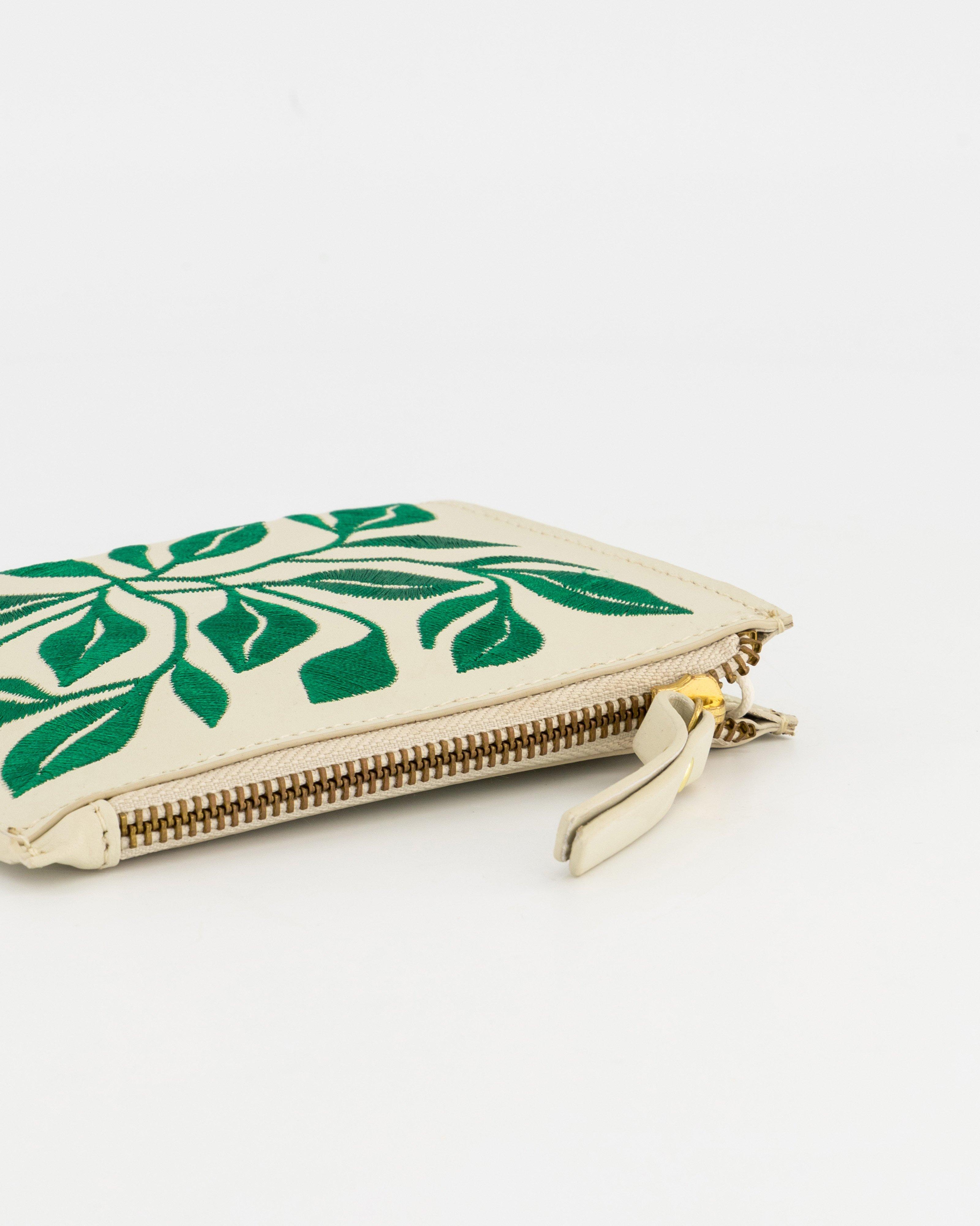 Marrian Embroidered Pouch -  Nude