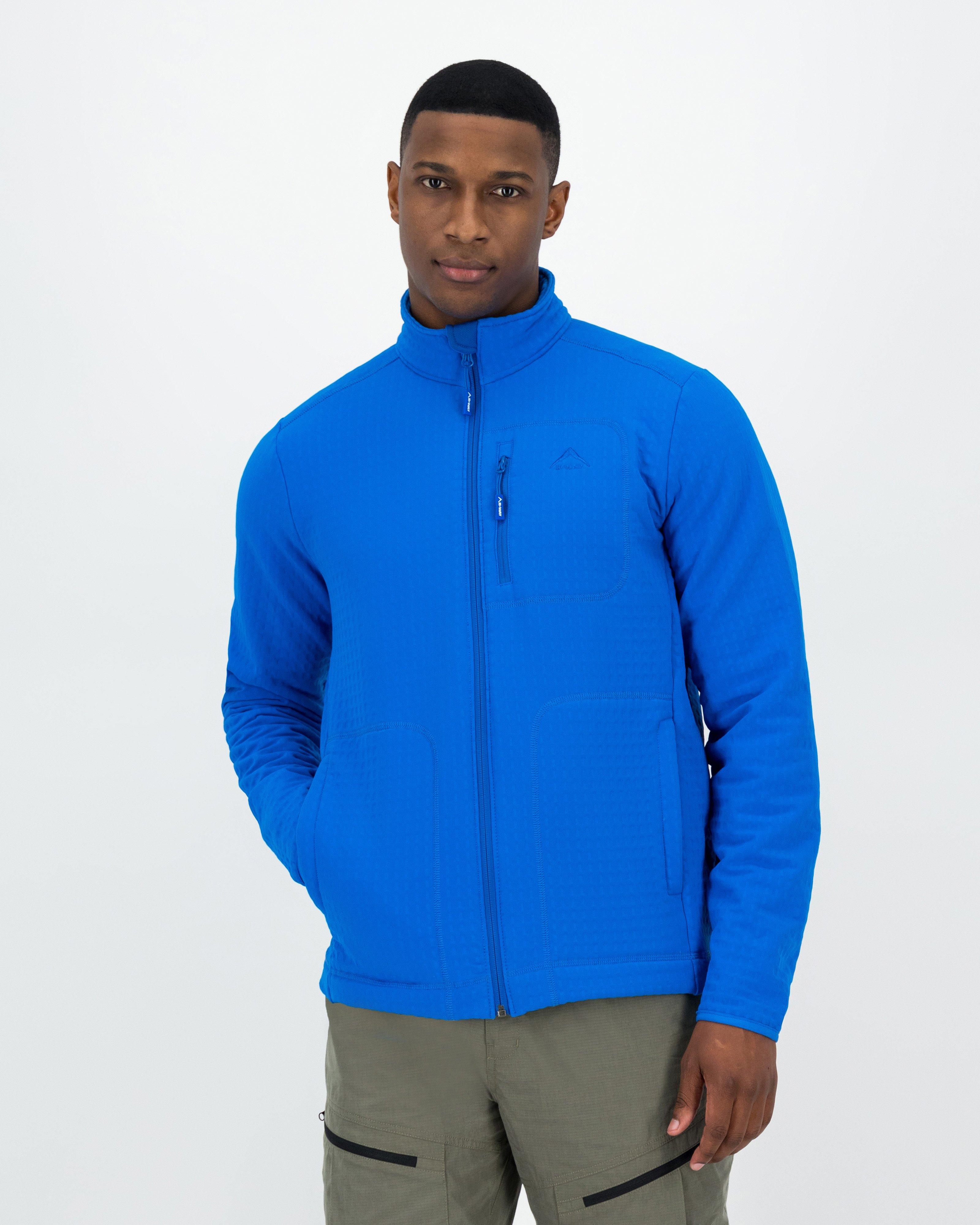 K-Way Men’s Waffle Grid Fleece Jacket -  Royal