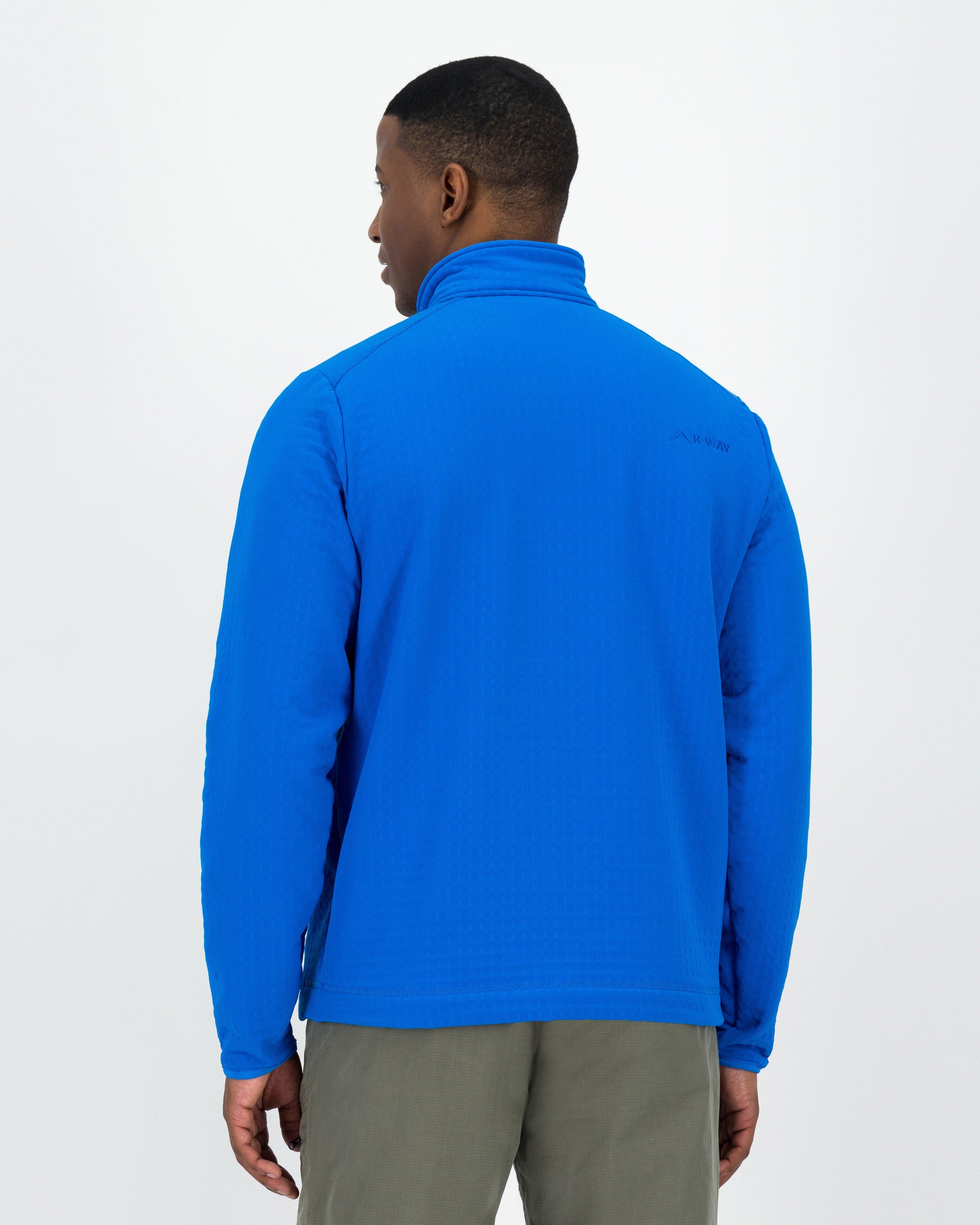 K-Way Men’s Waffle Grid Fleece Jacket -  Royal