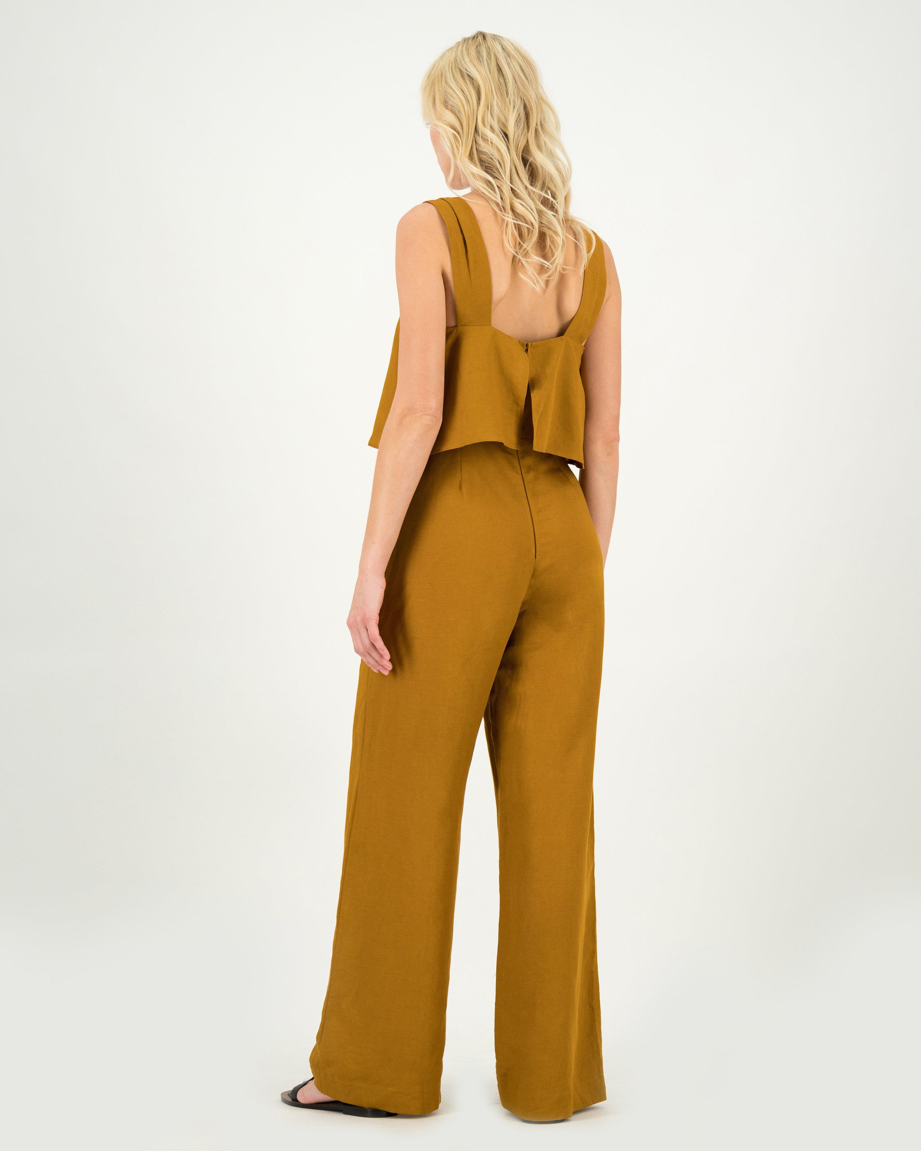 Closet store jumpsuit mustard