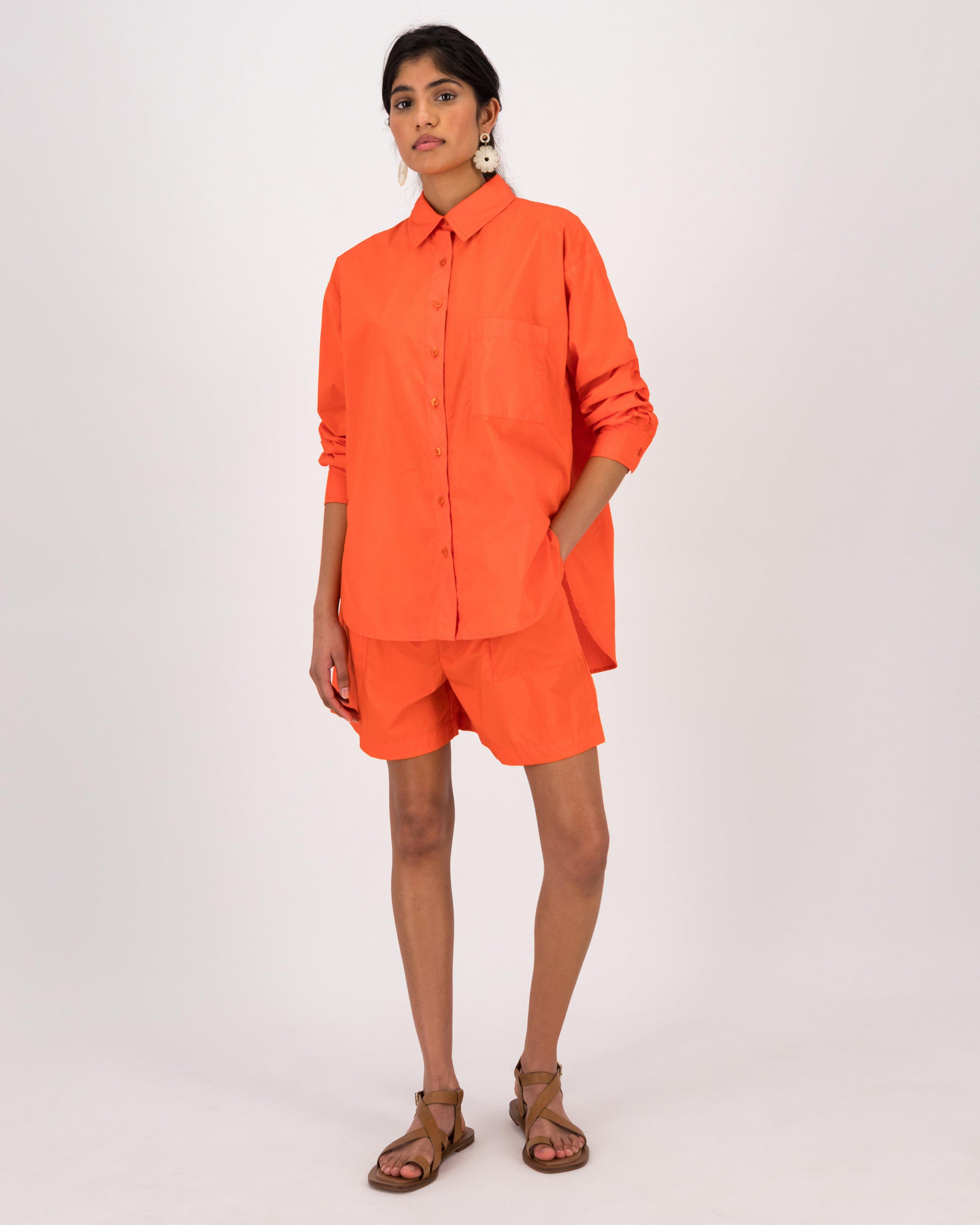 Kata Poplin Shorts -  Orange