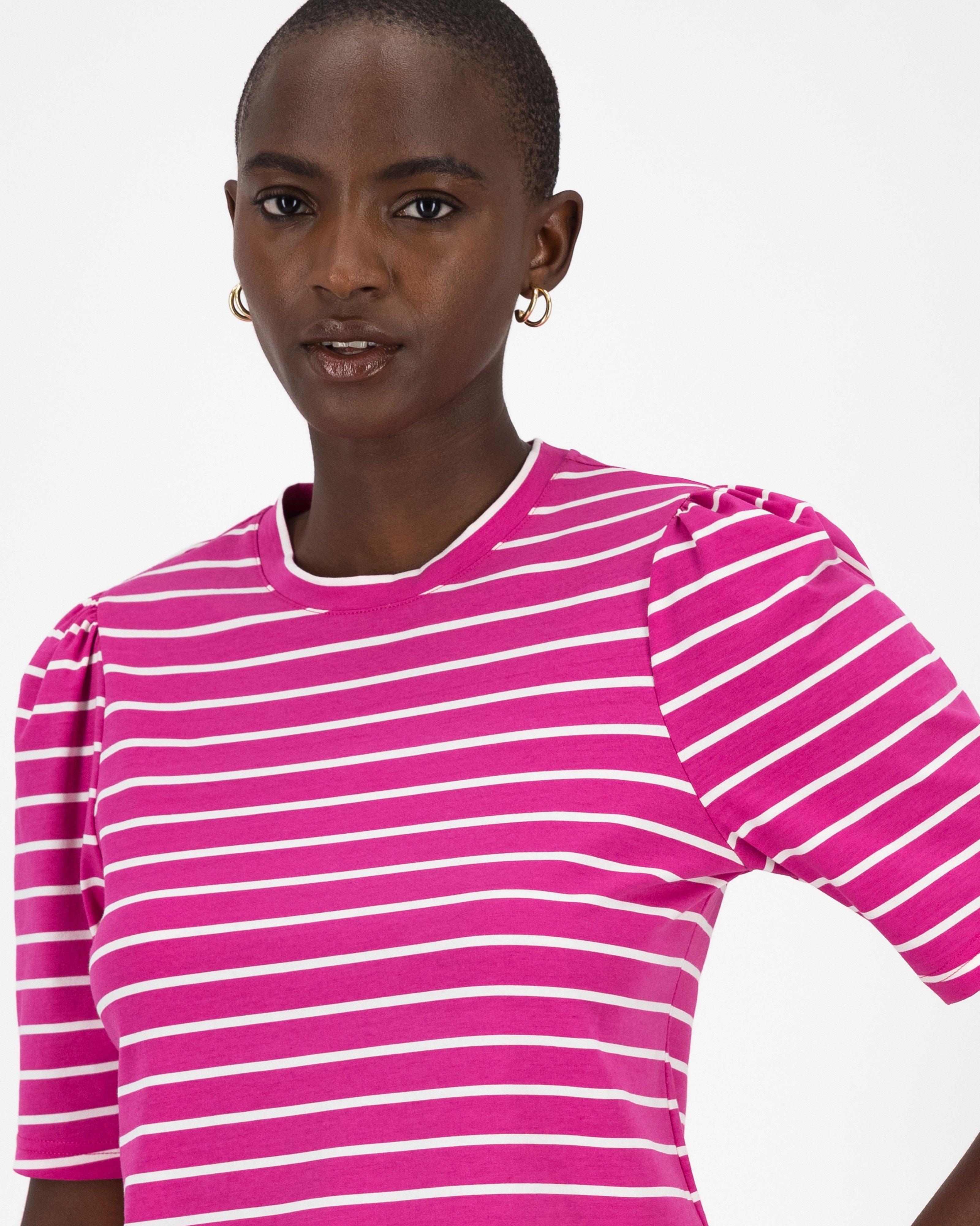 Danica Striped Short Sleeve Top - Poetry Clothing Store
