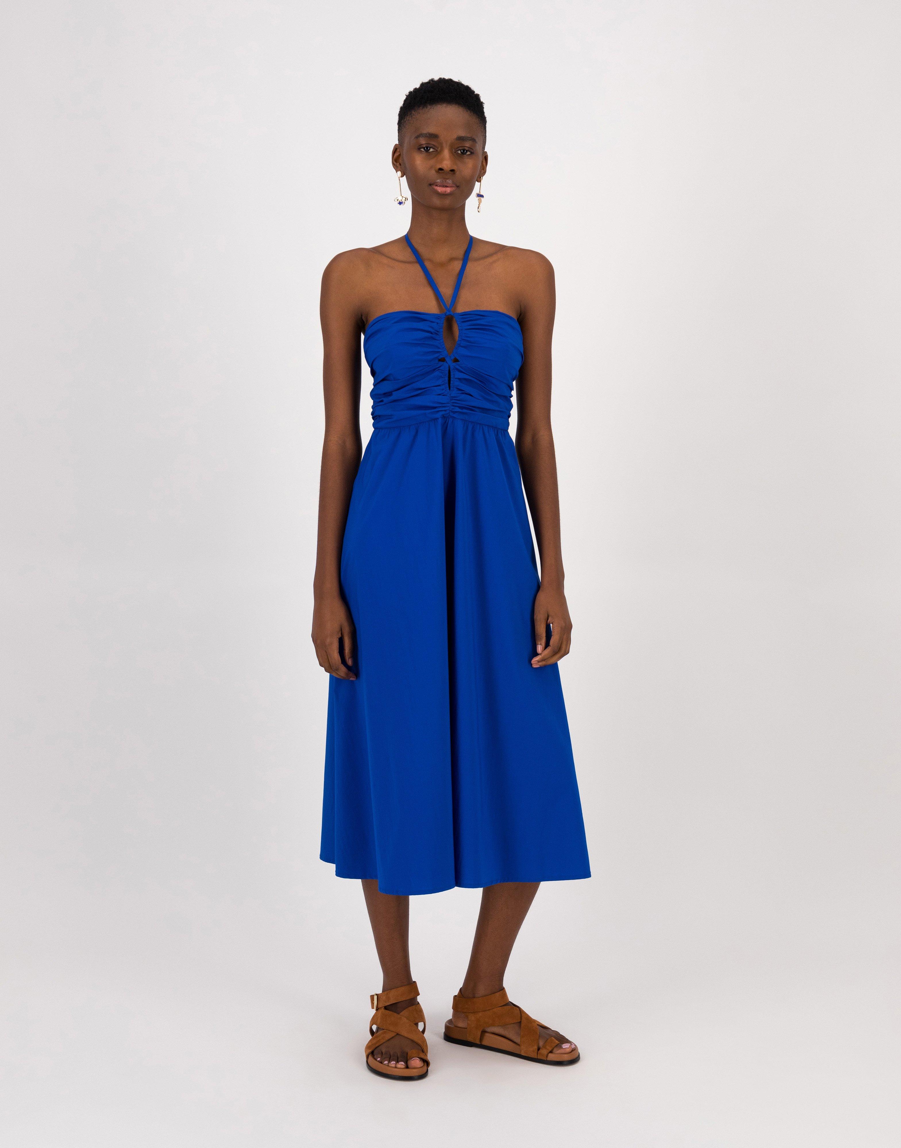 Siena Halterneck Dress -  Cobalt