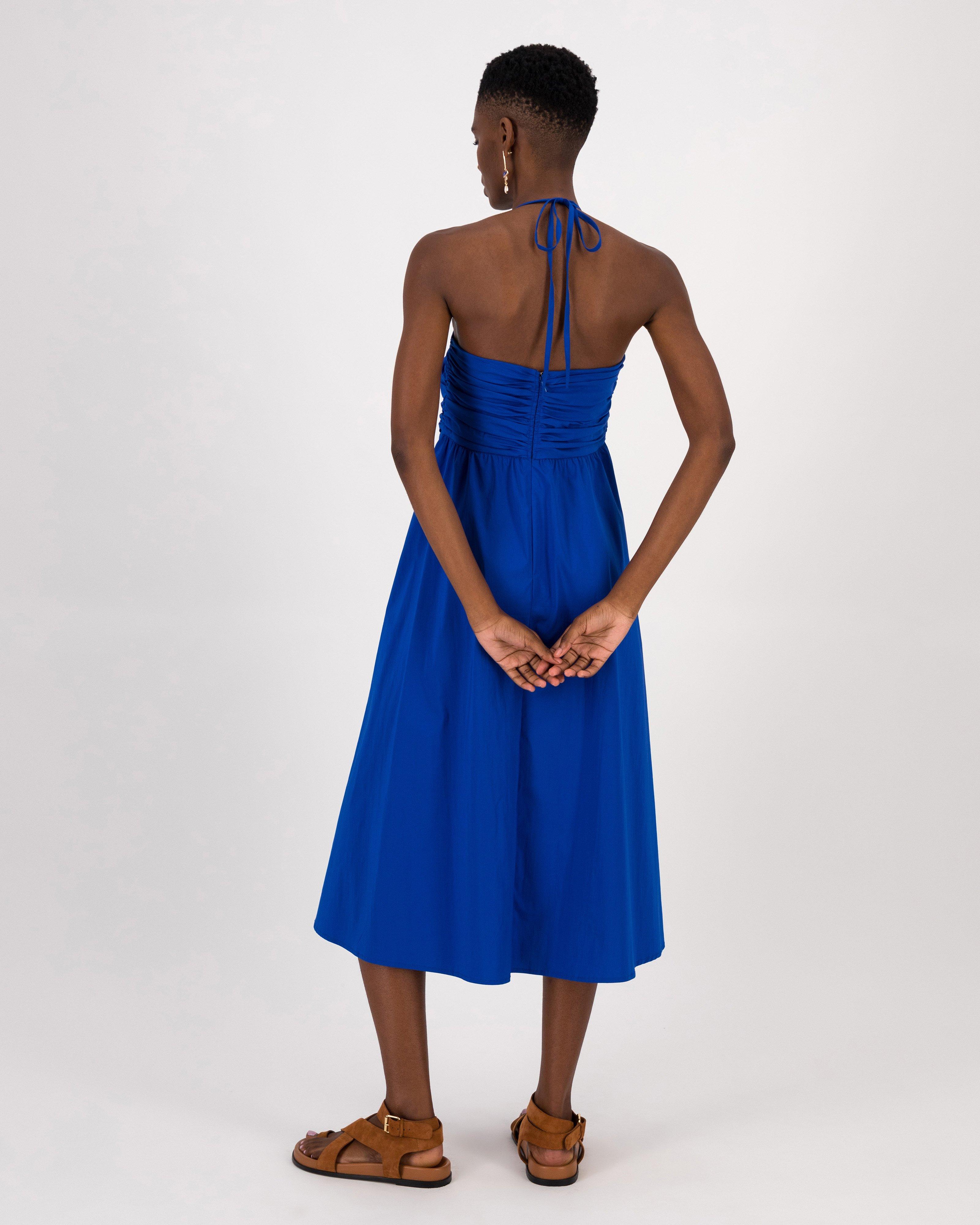 Siena Halterneck Dress -  Cobalt