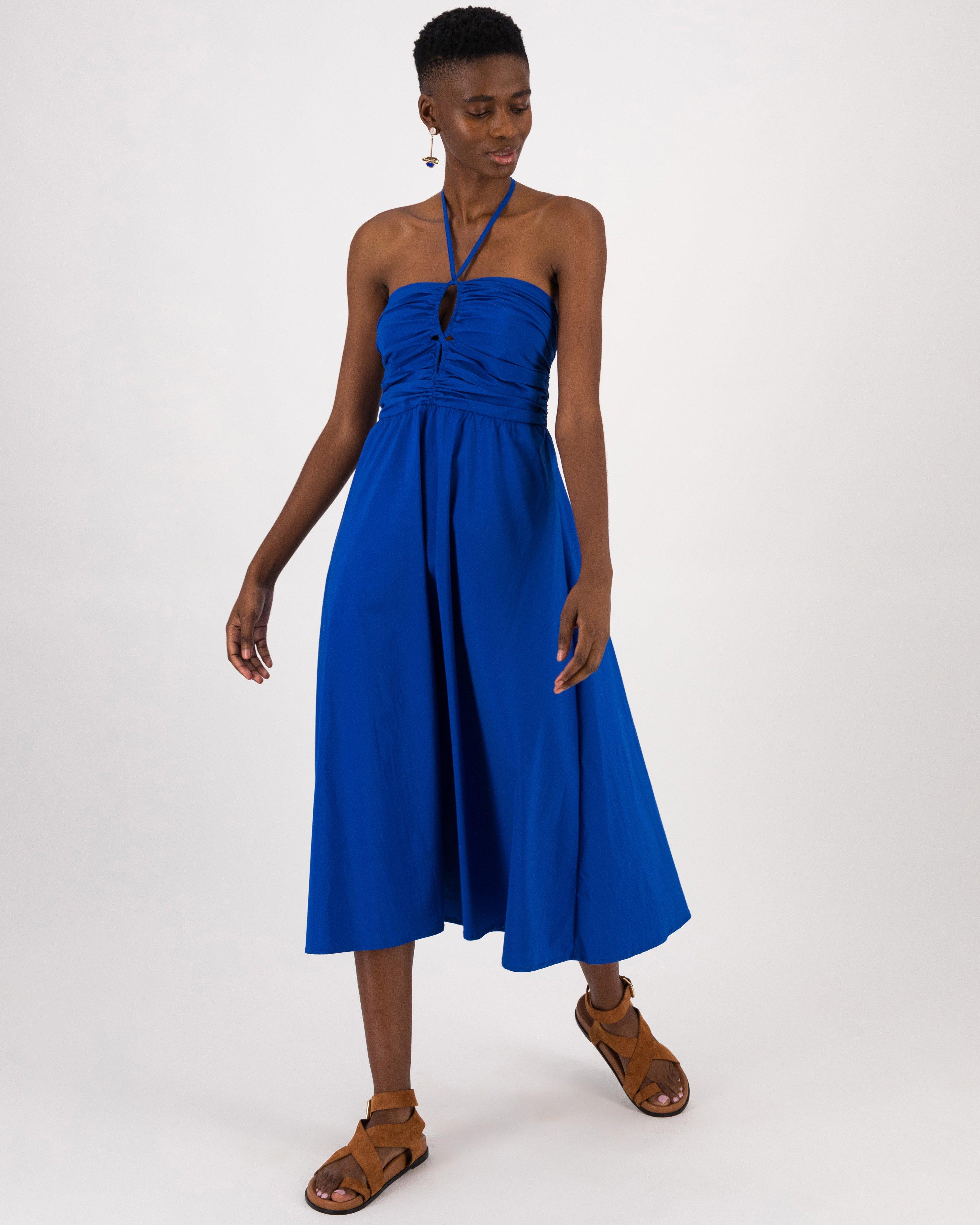 Siena Halterneck Dress -  Cobalt