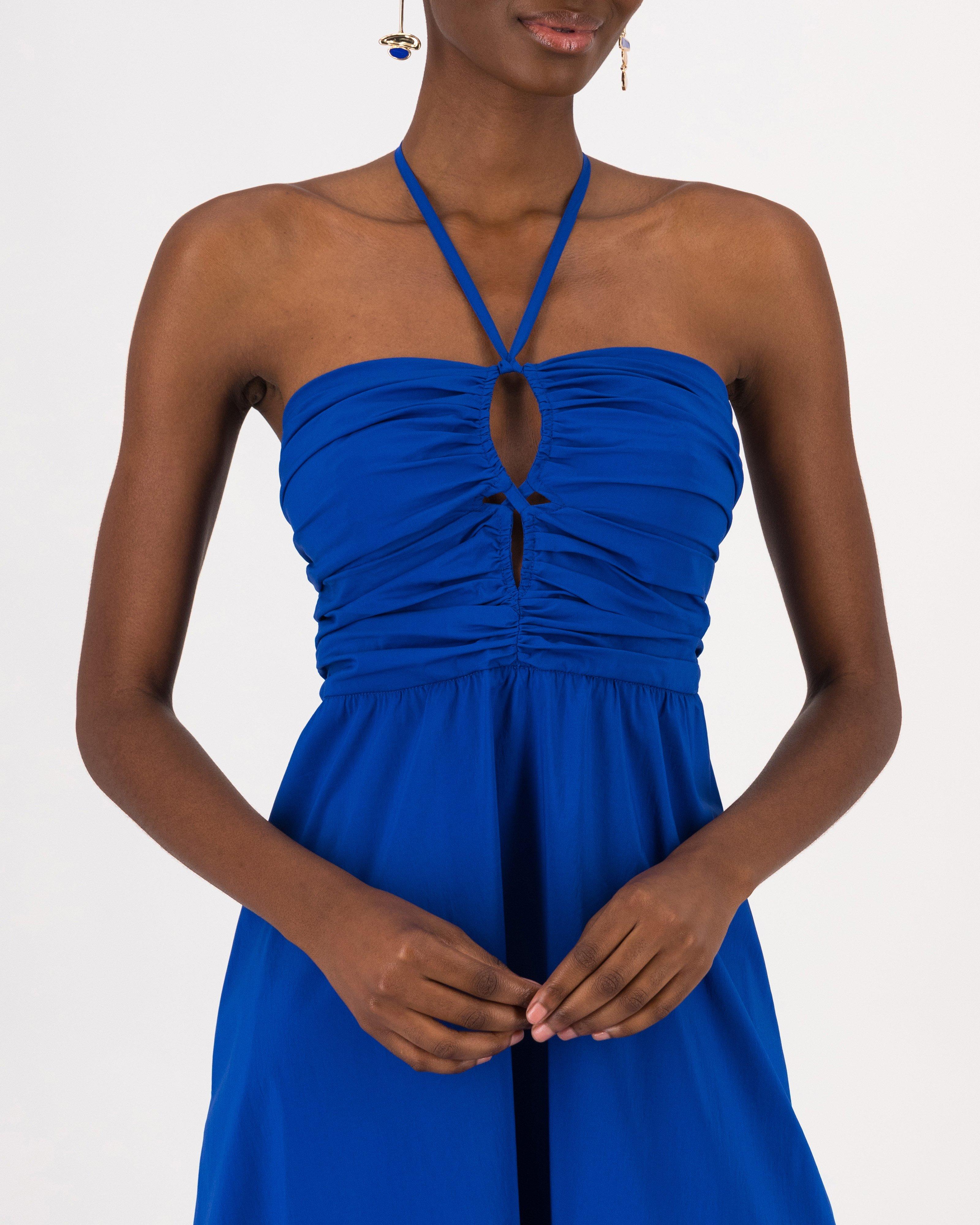 Siena Halterneck Dress -  Cobalt