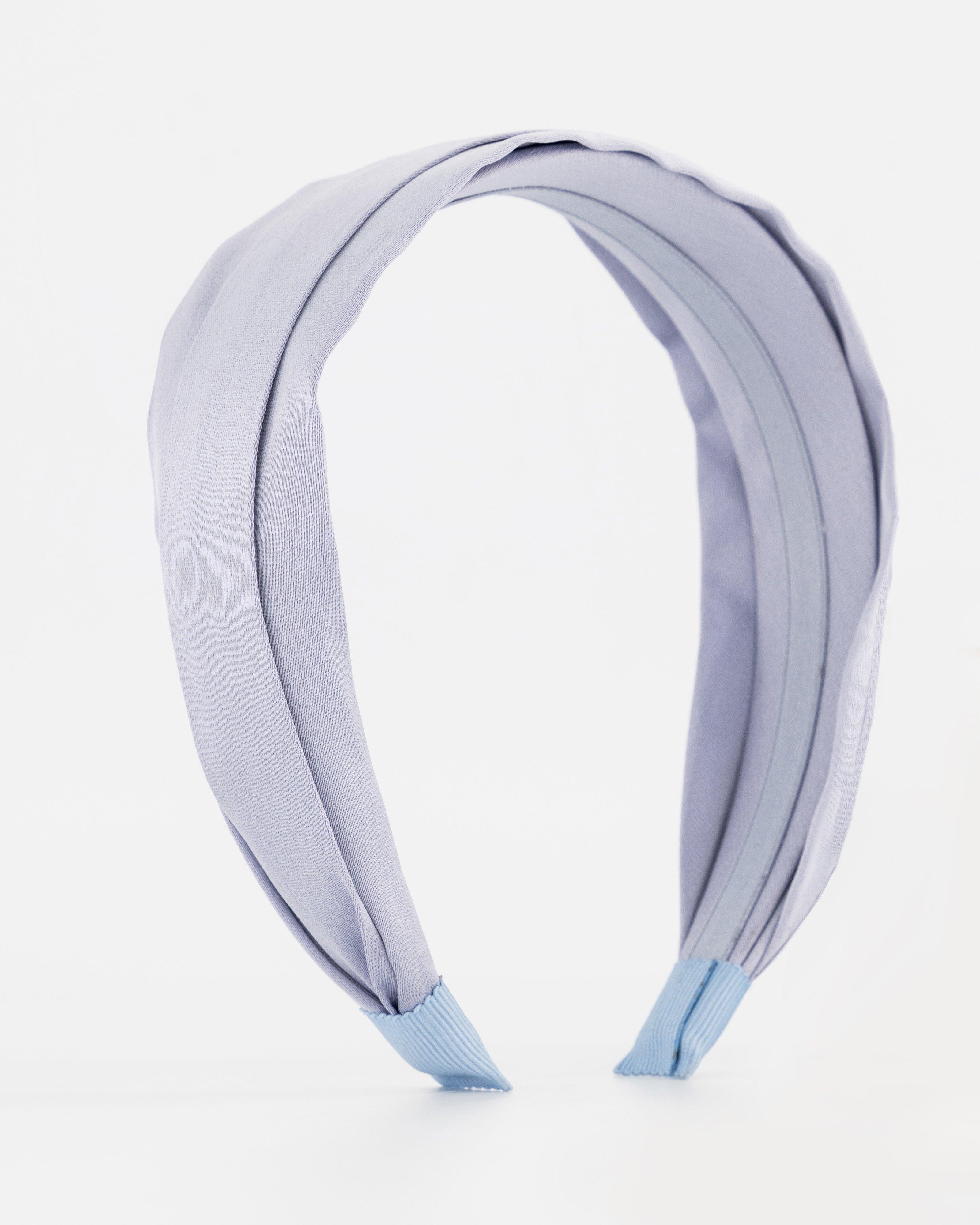 Wren Folded Satin Aliceband -  Light Blue