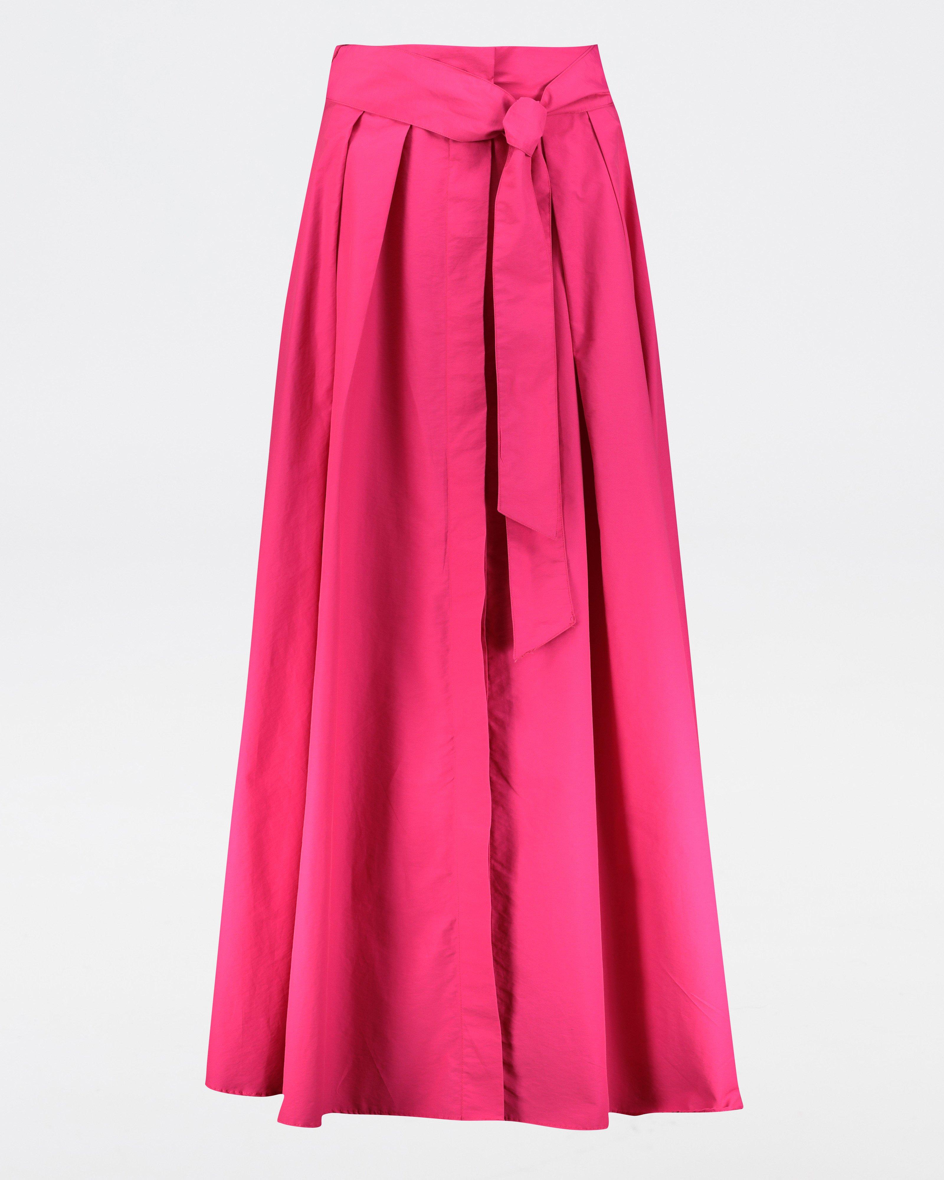 Ivanka Viscose Taffeta Skirt -  Pink
