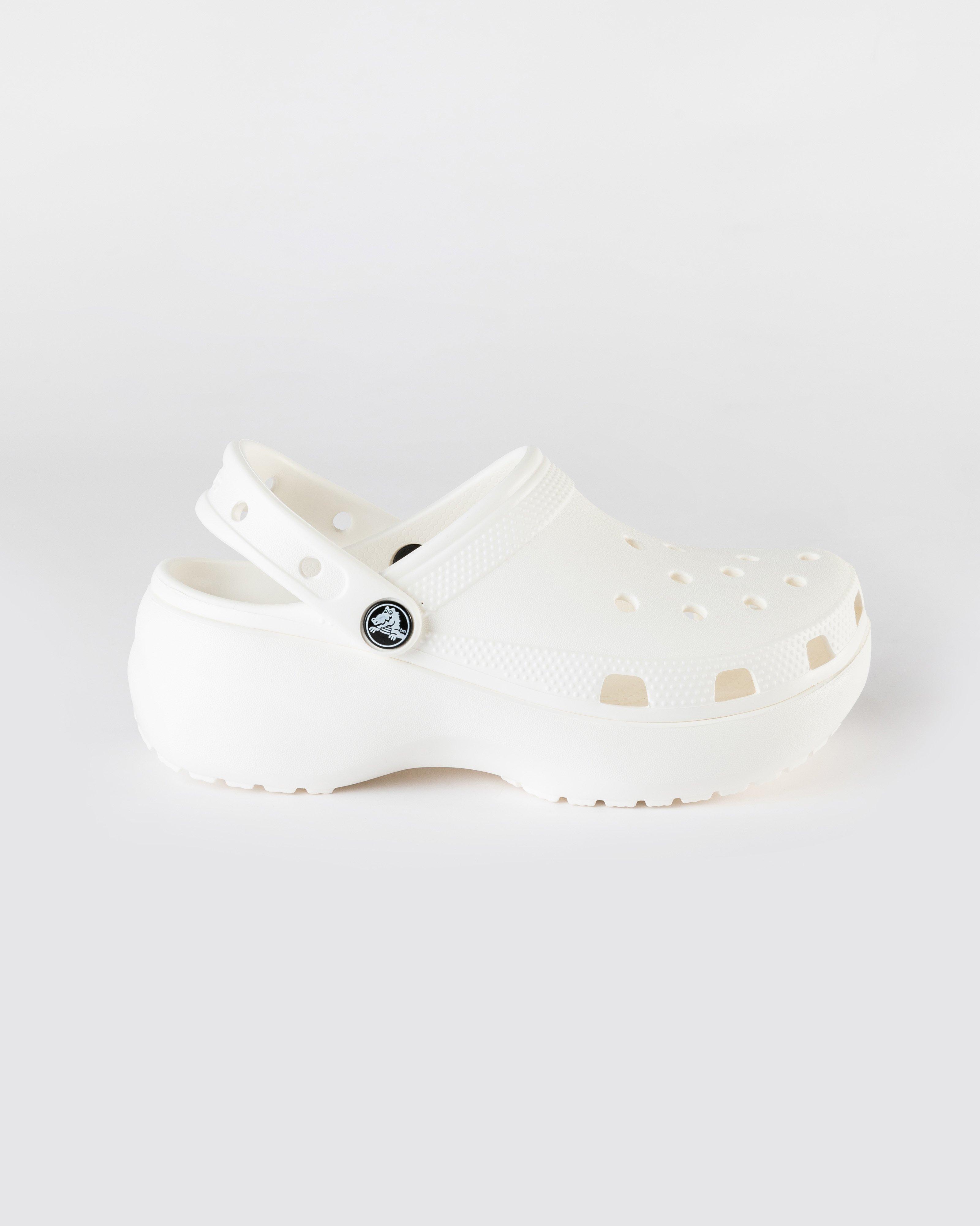 Women's Crocs Classic Platform Clog -  White