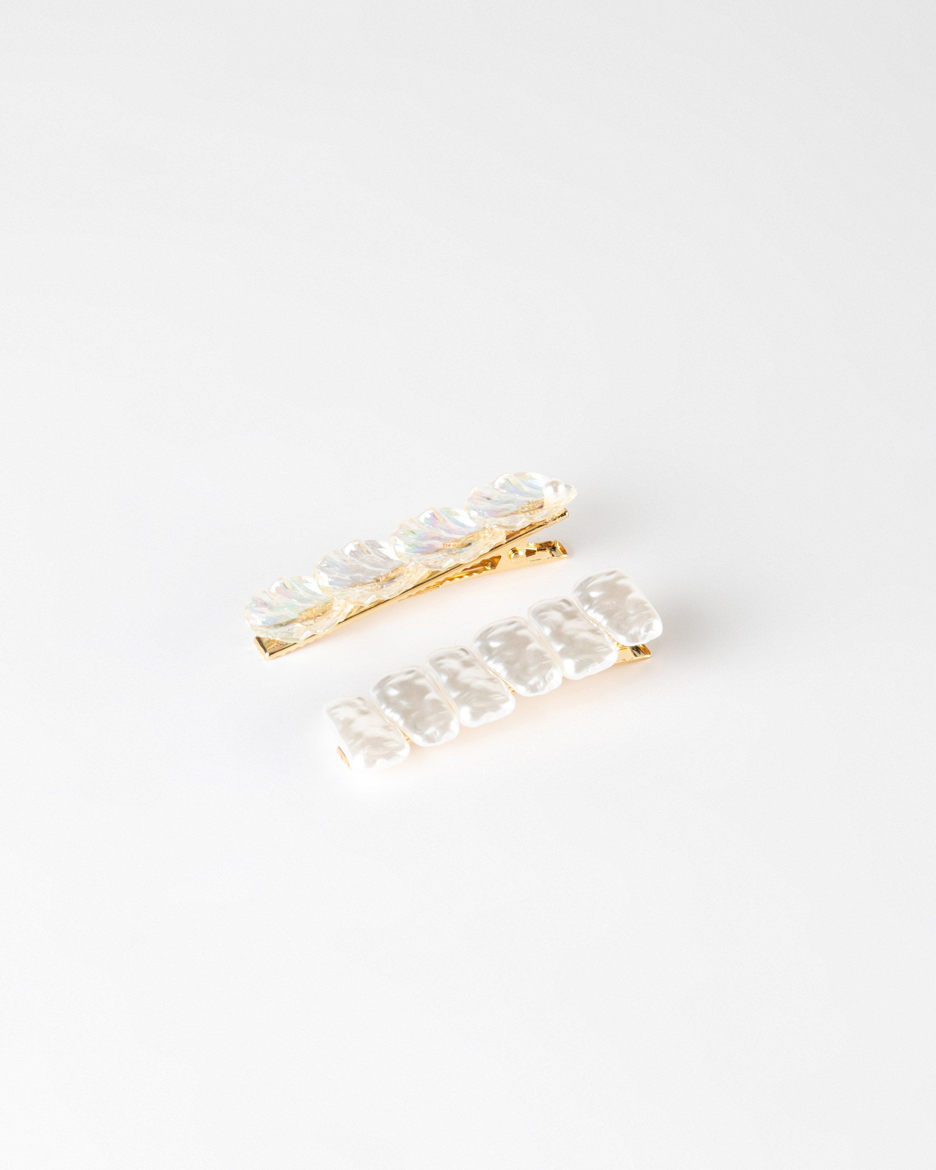 Wynter Pearl & Shell Clips (2-Pack) -  Milk