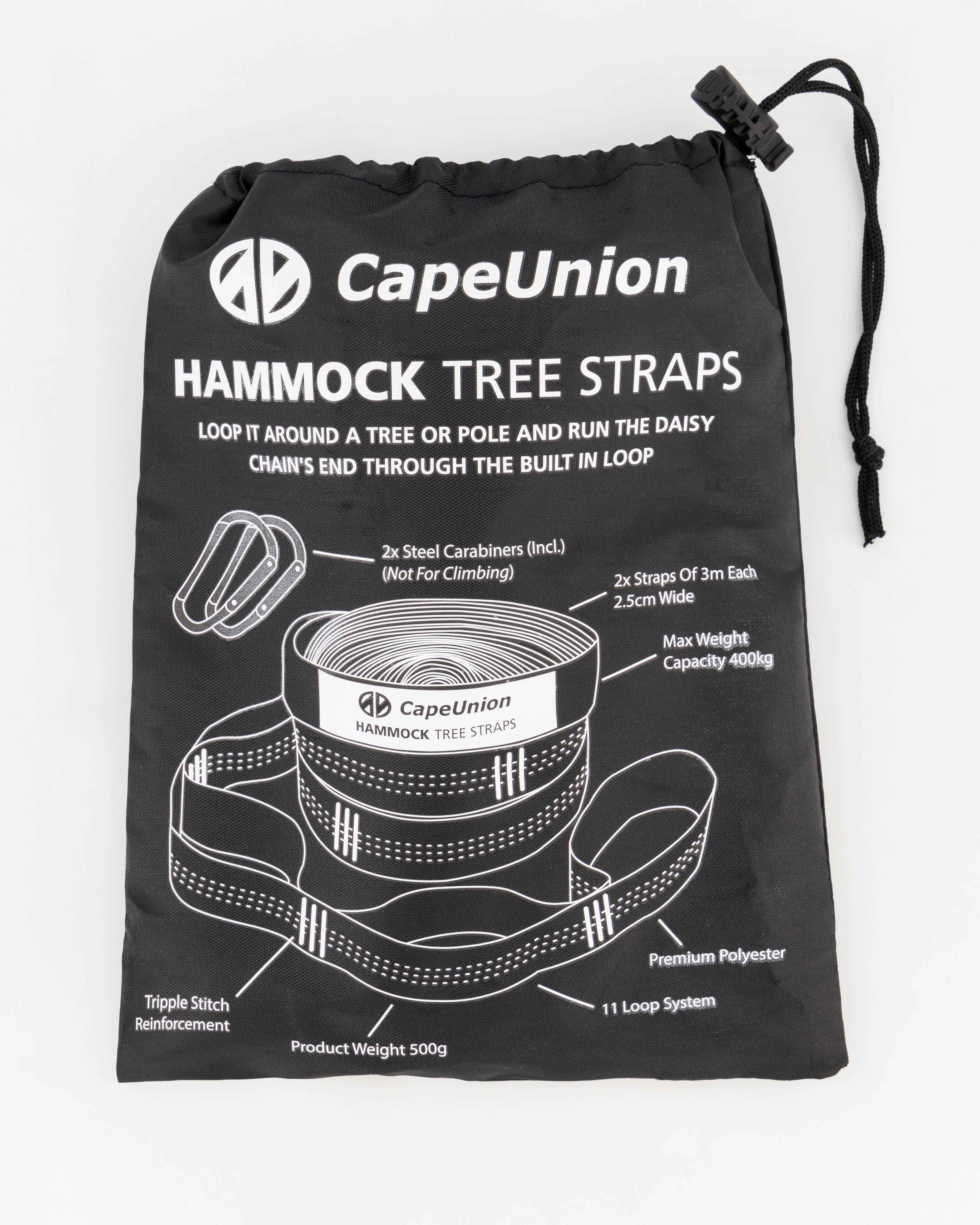Cape Union Hammock Tree Straps -  Black