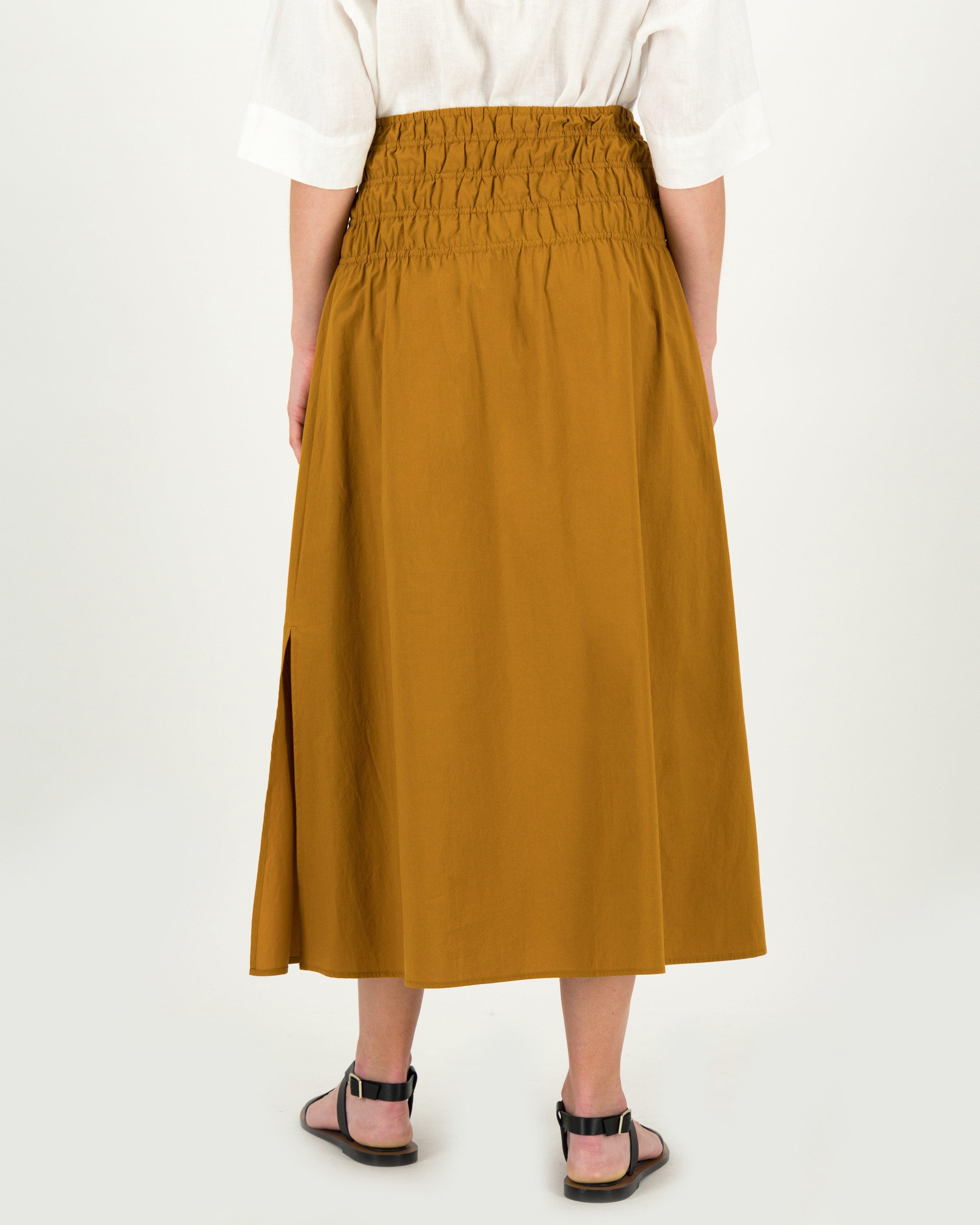 Rosie Basque Maxi Skirt -  Brown