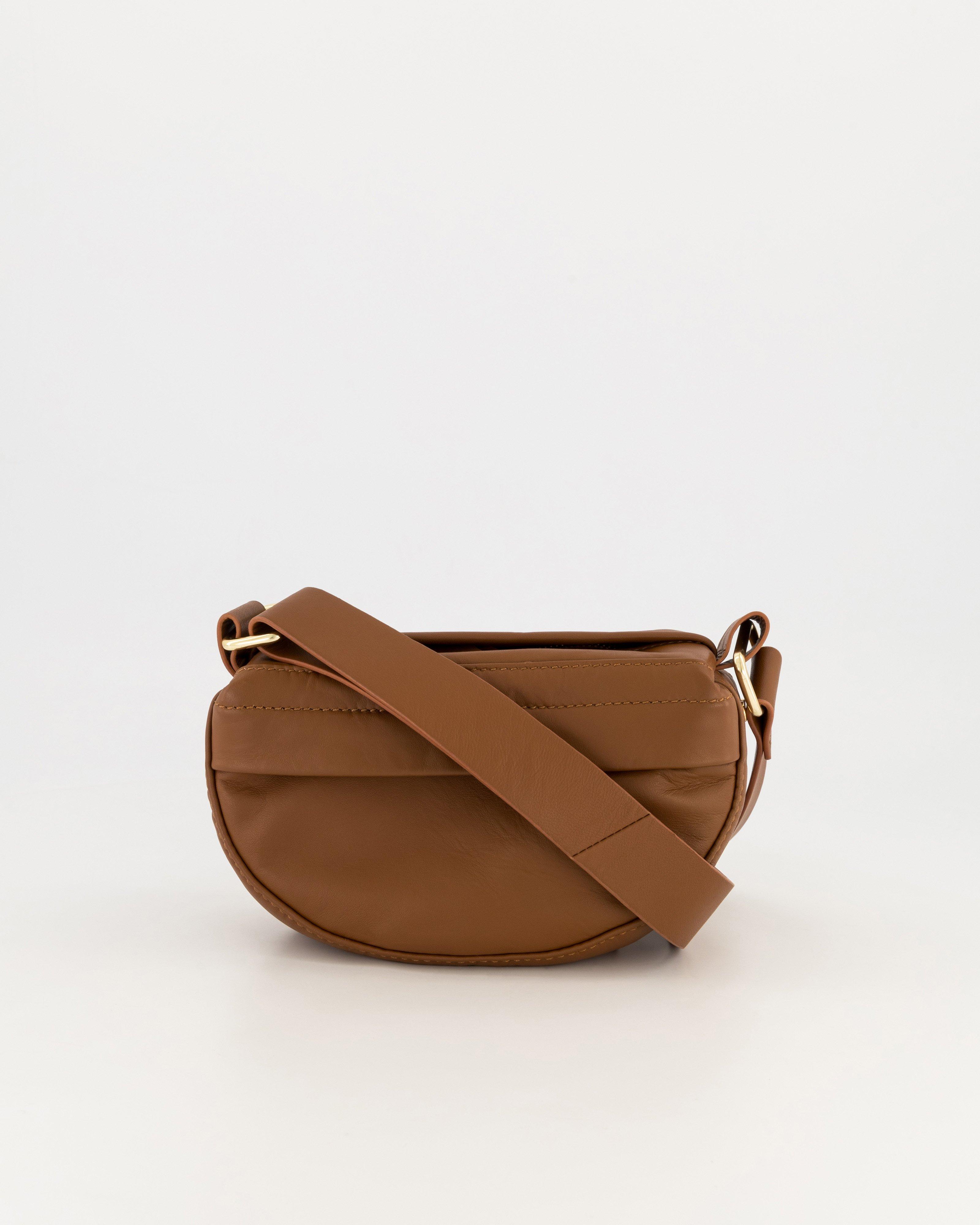 Essie Mini Leather Crossbody Bag -  Tan