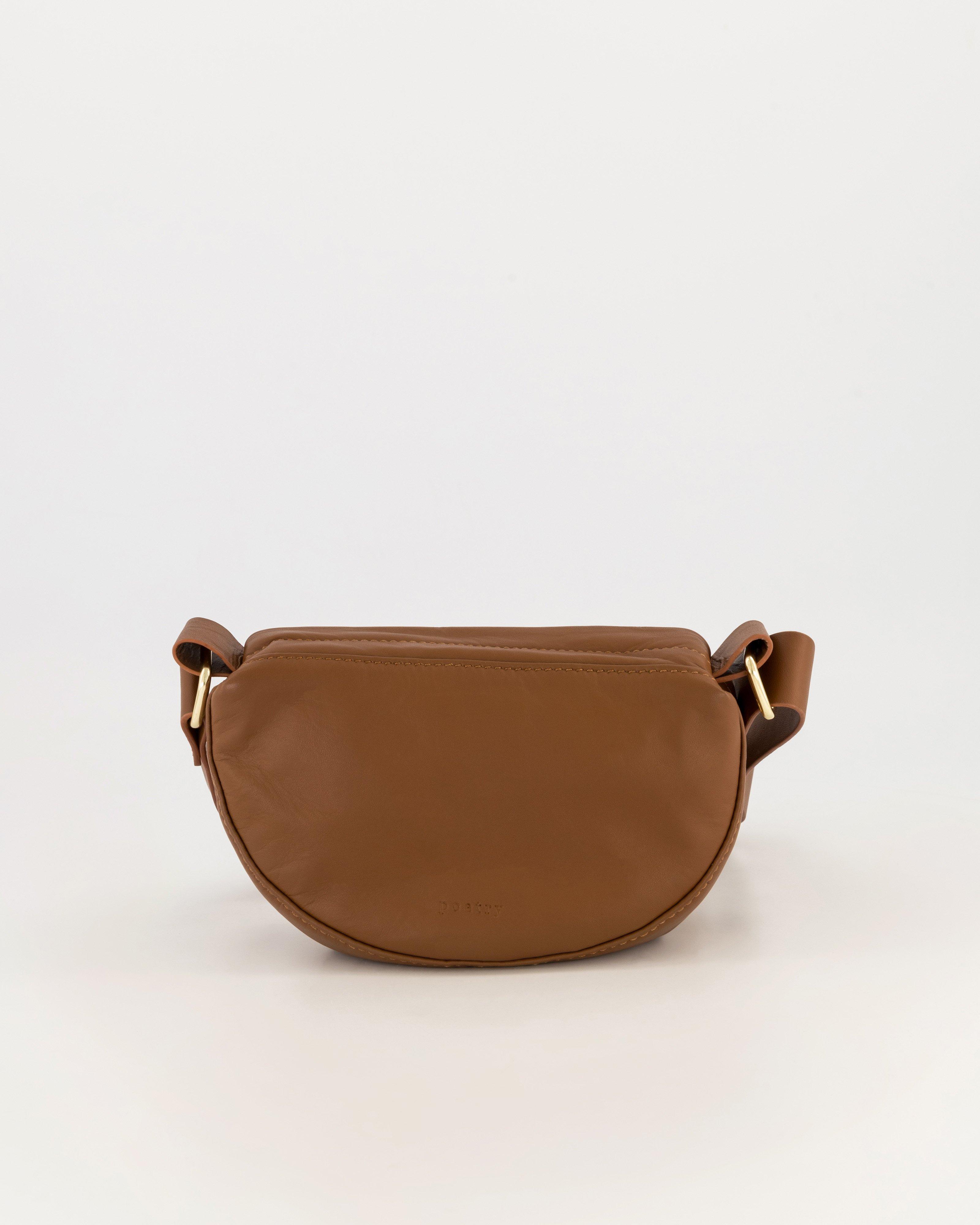 Essie Mini Leather Crossbody Bag -  Tan