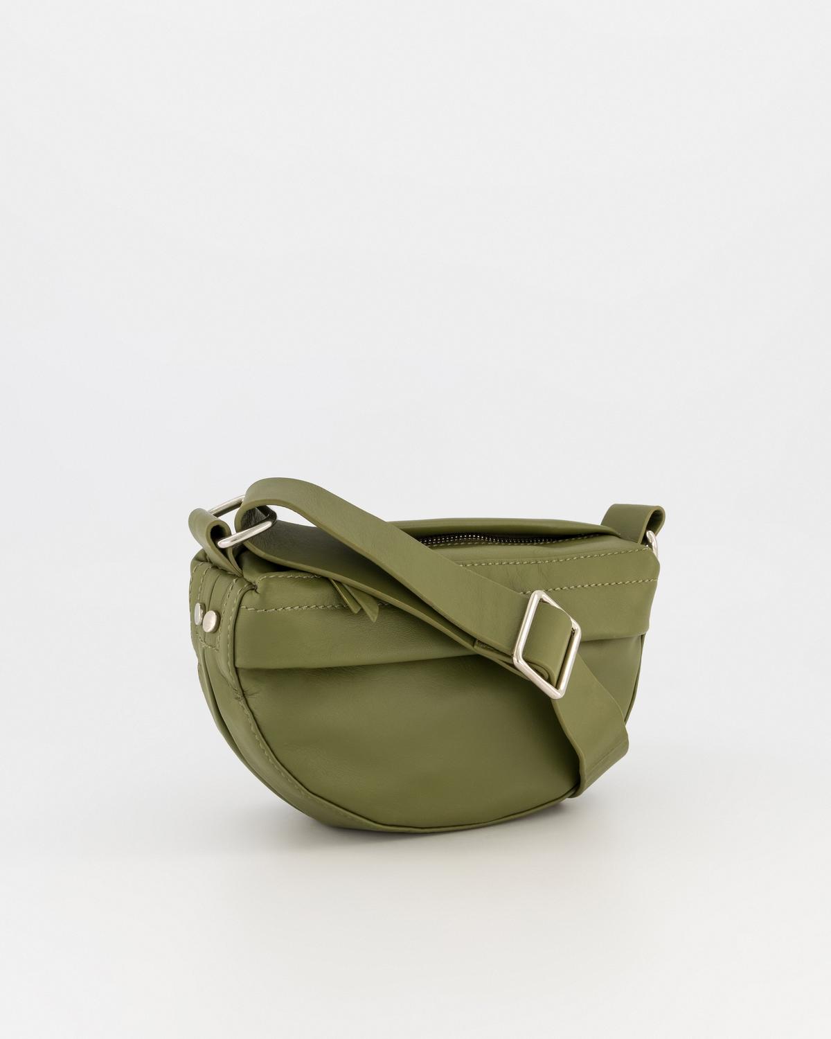 Essie Mini Leather Crossbody Bag -  Green