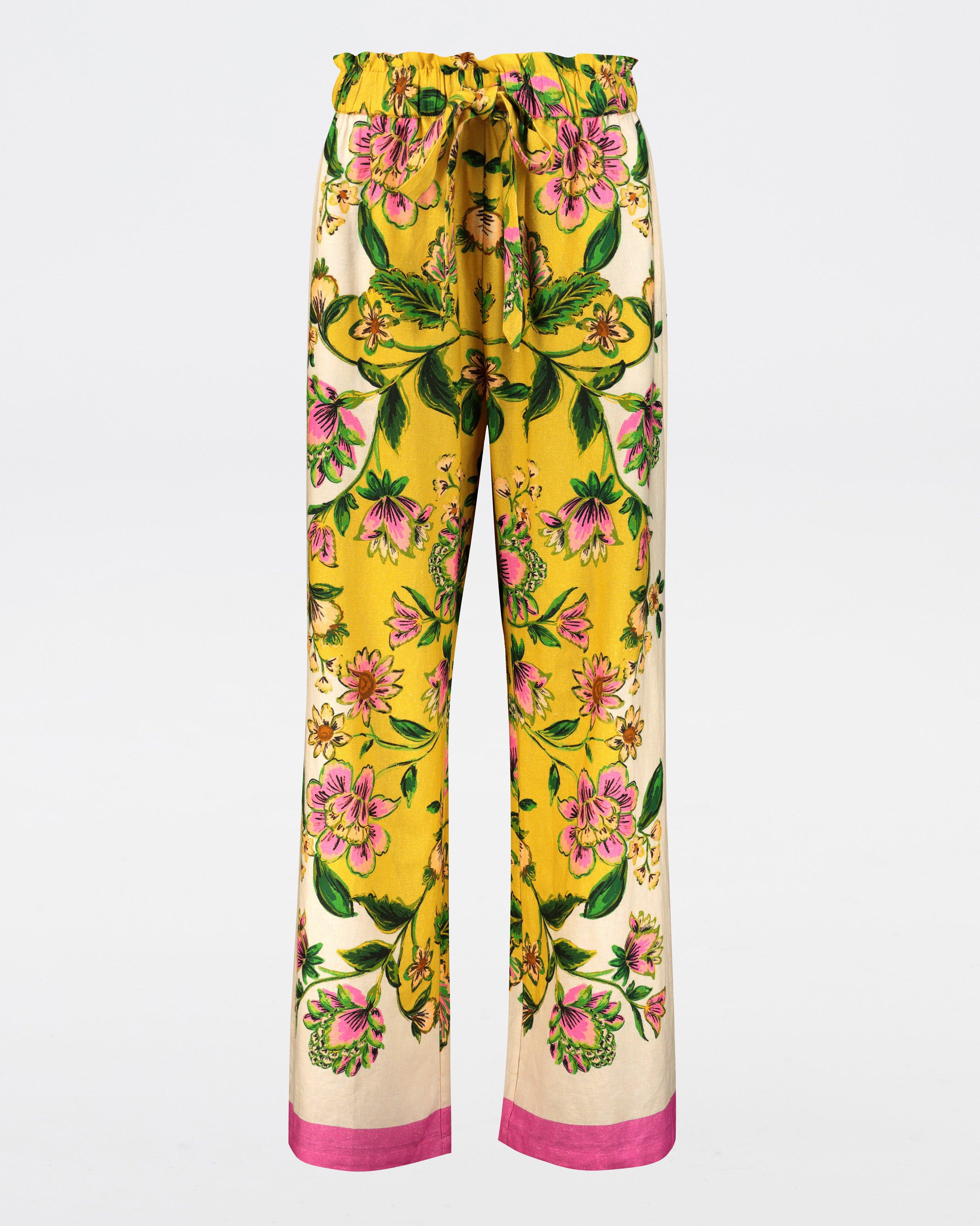 Kelsey Printed Linen Pant - Poetry Clothing Store