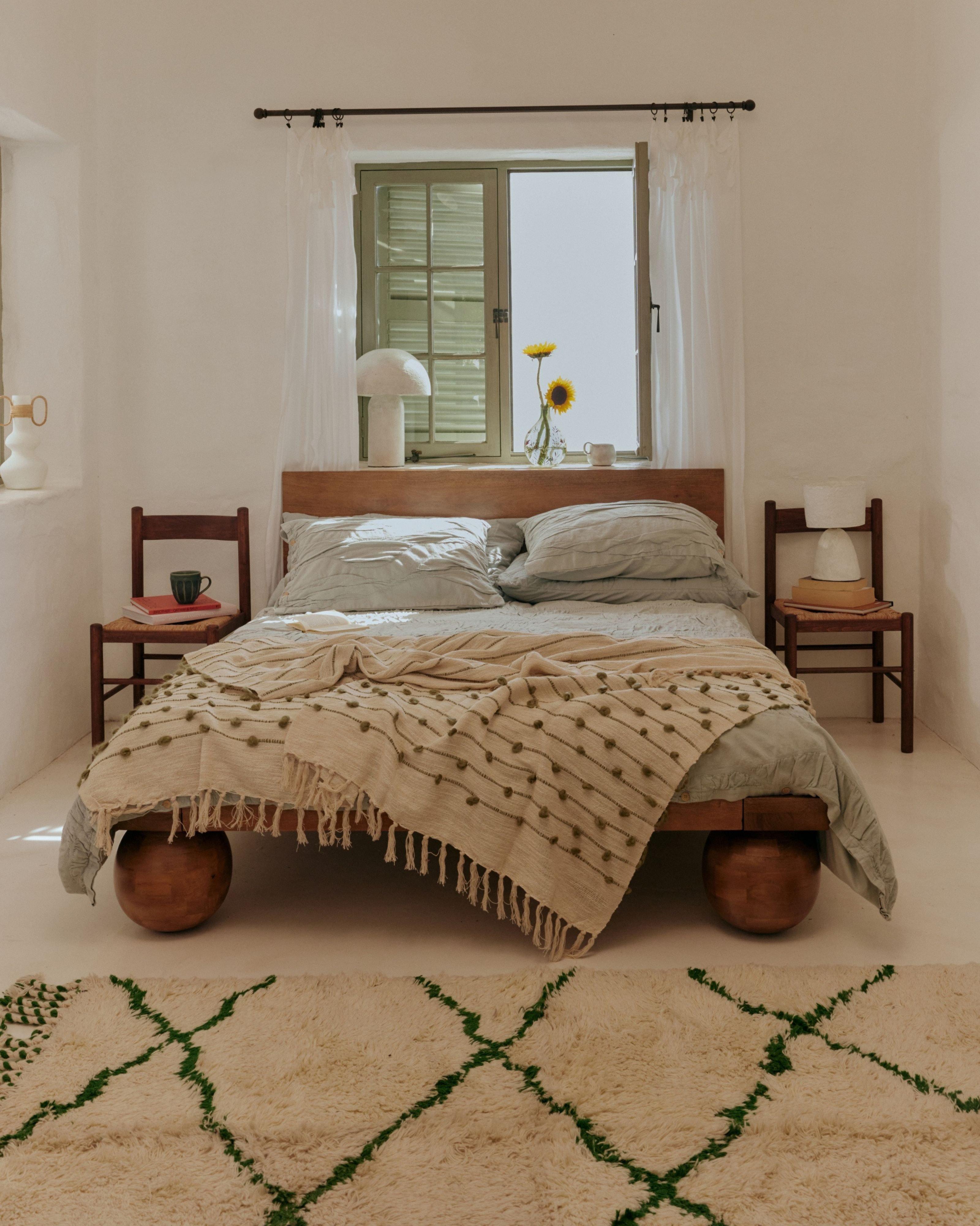 Uma King Bed Frame -  Brown