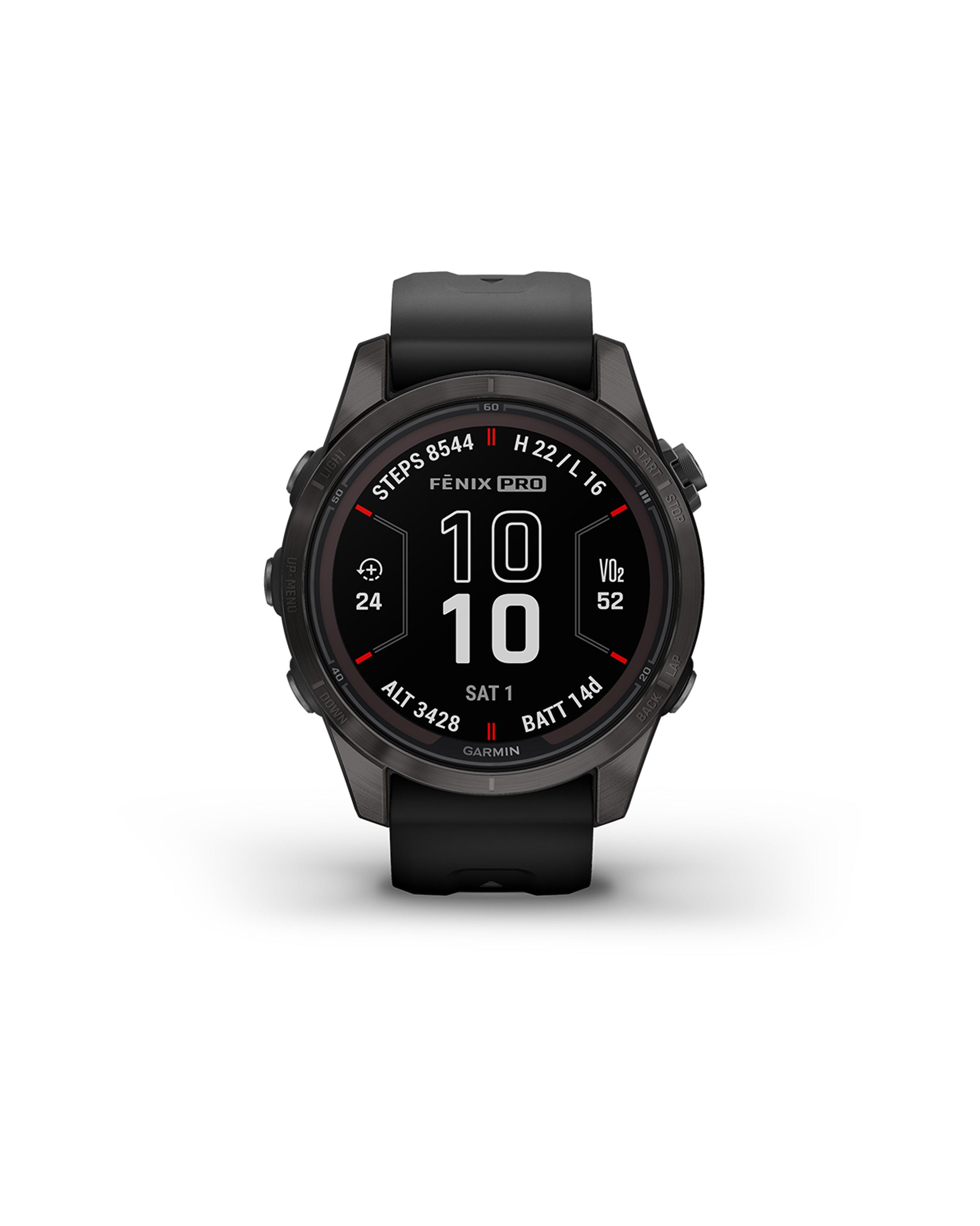 Garmin Fenix 7S Pro Sapphire  Solar Edition -  Black