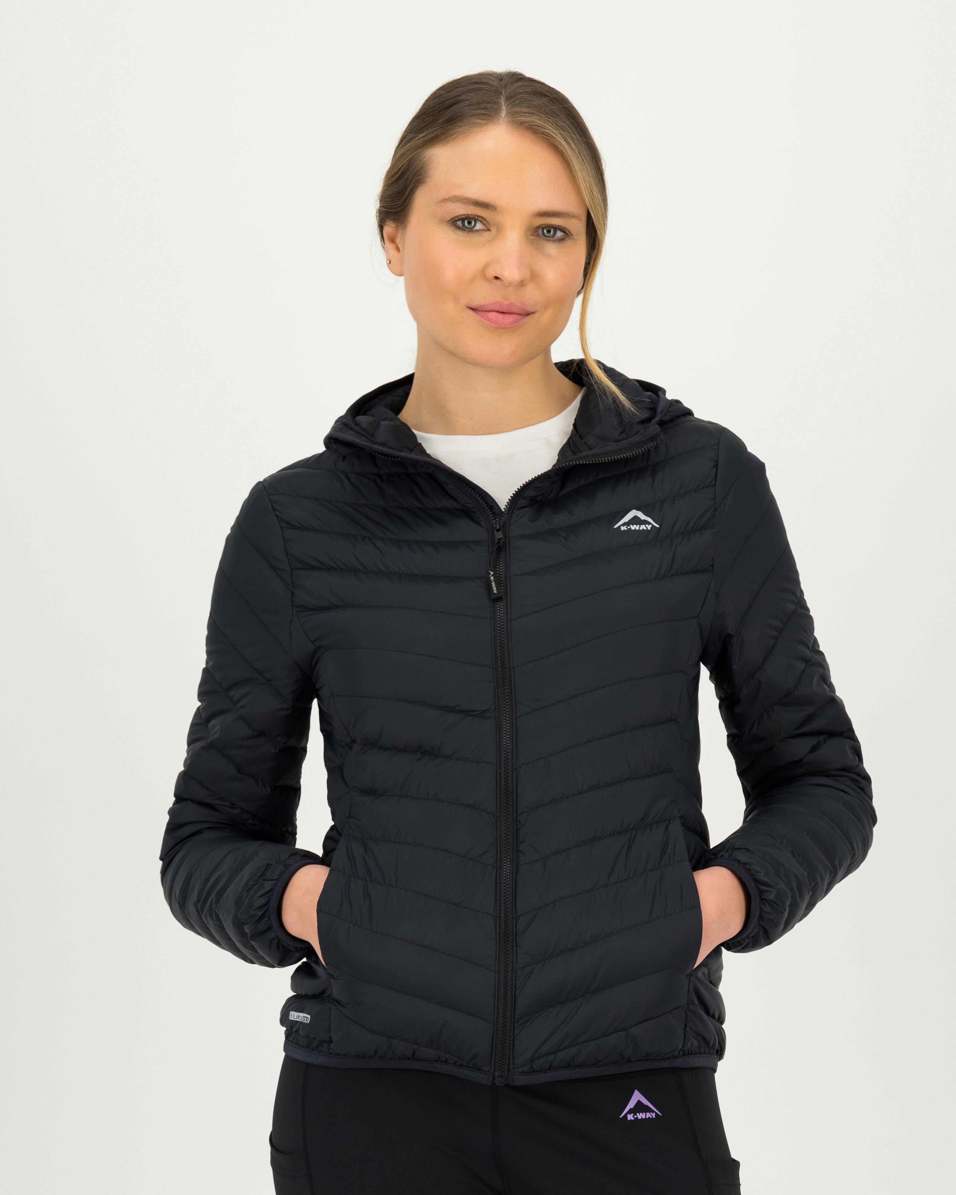 K-Way K-lite Women's Hooded Down Jacket  -  Black