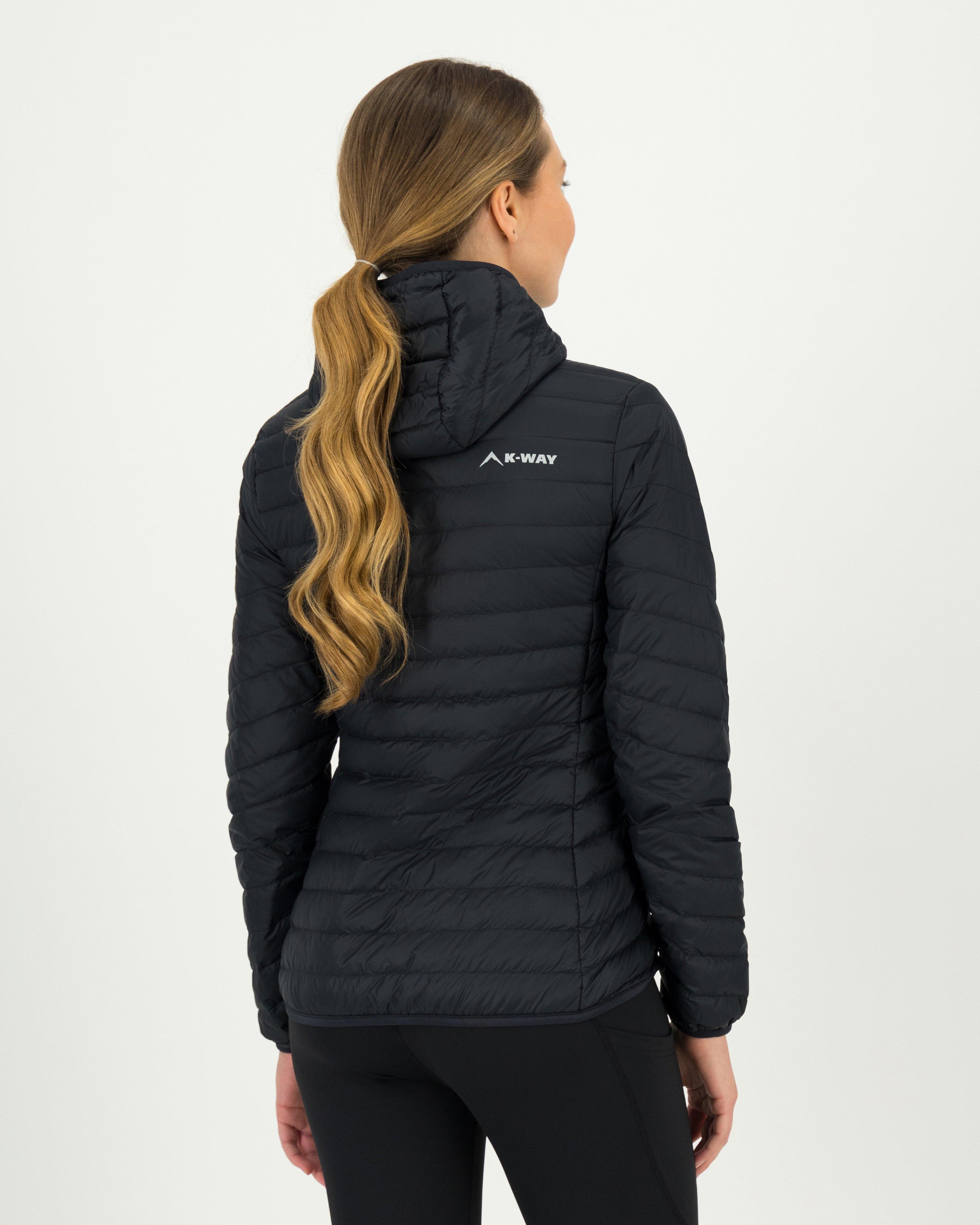 K-Way K-lite Women's Hooded Down Jacket -  Black