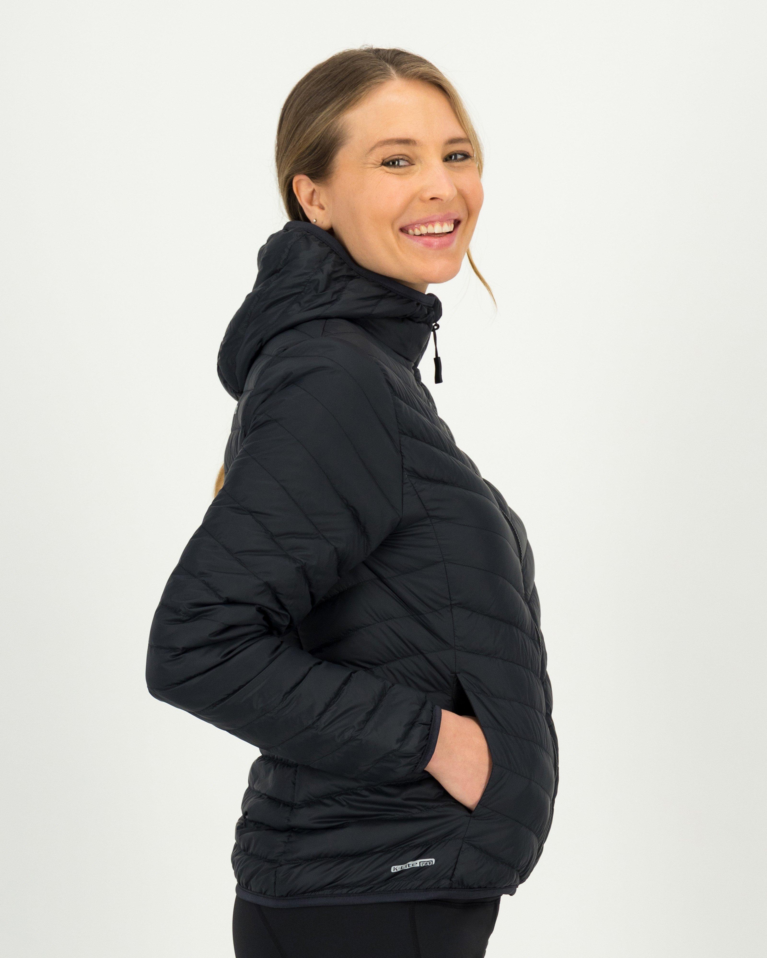 K-Way K-lite Women's Hooded Down Jacket -  Black