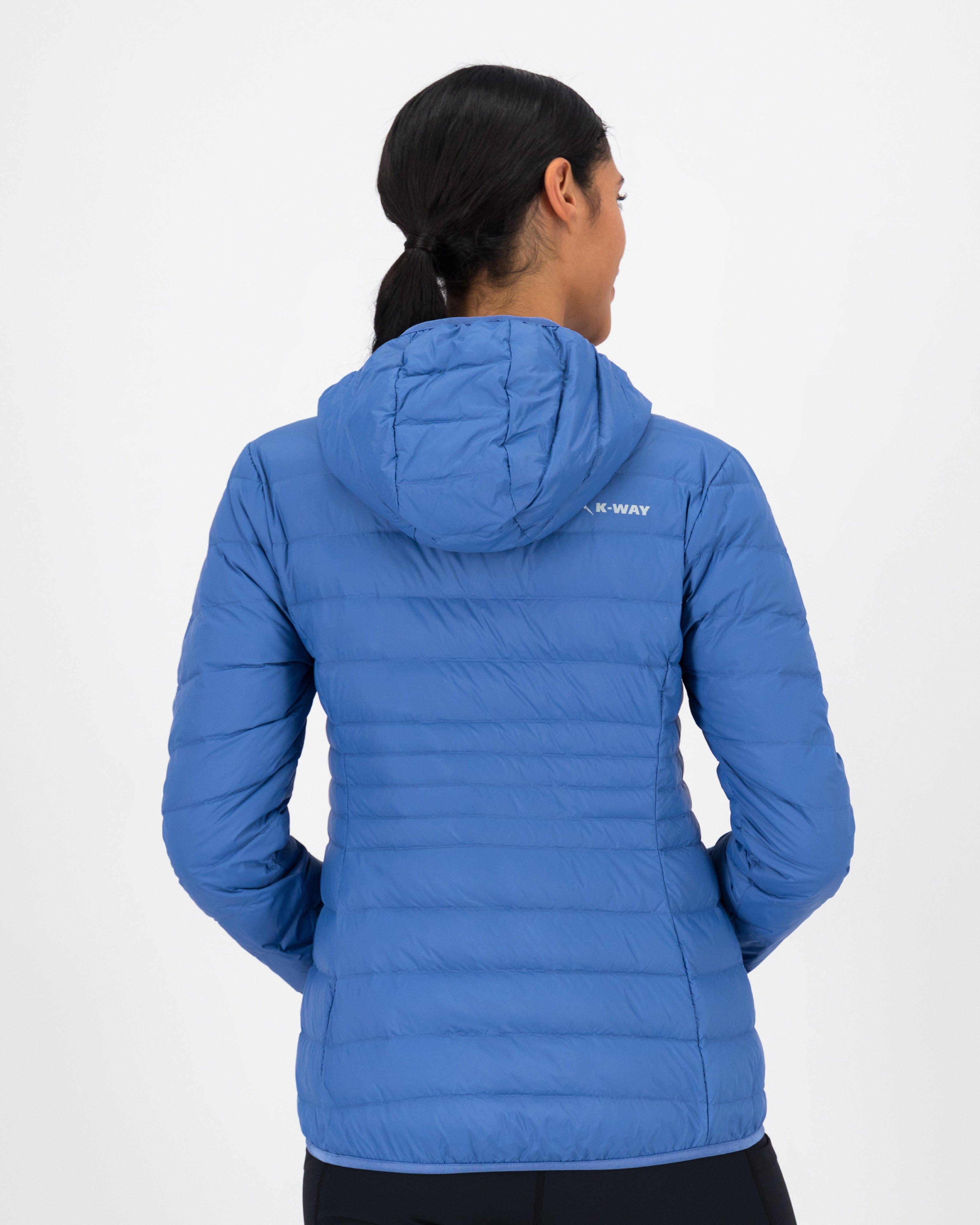 K-Way K-lite Women's Hooded Down Jacket -  Mid Blue